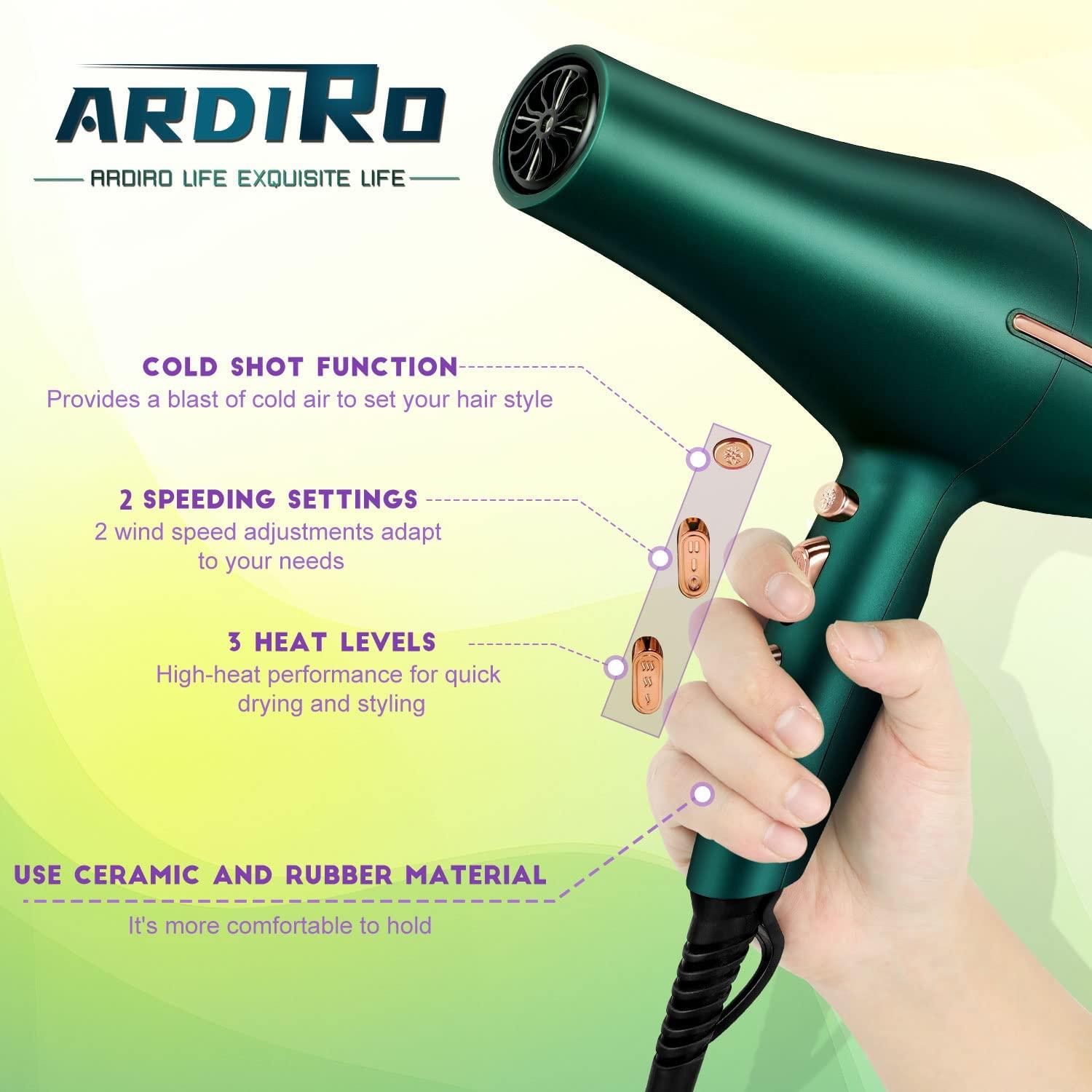 2000 Watt Negative Ionic Hair Dryer, ARDIRO Professional Salon Blow