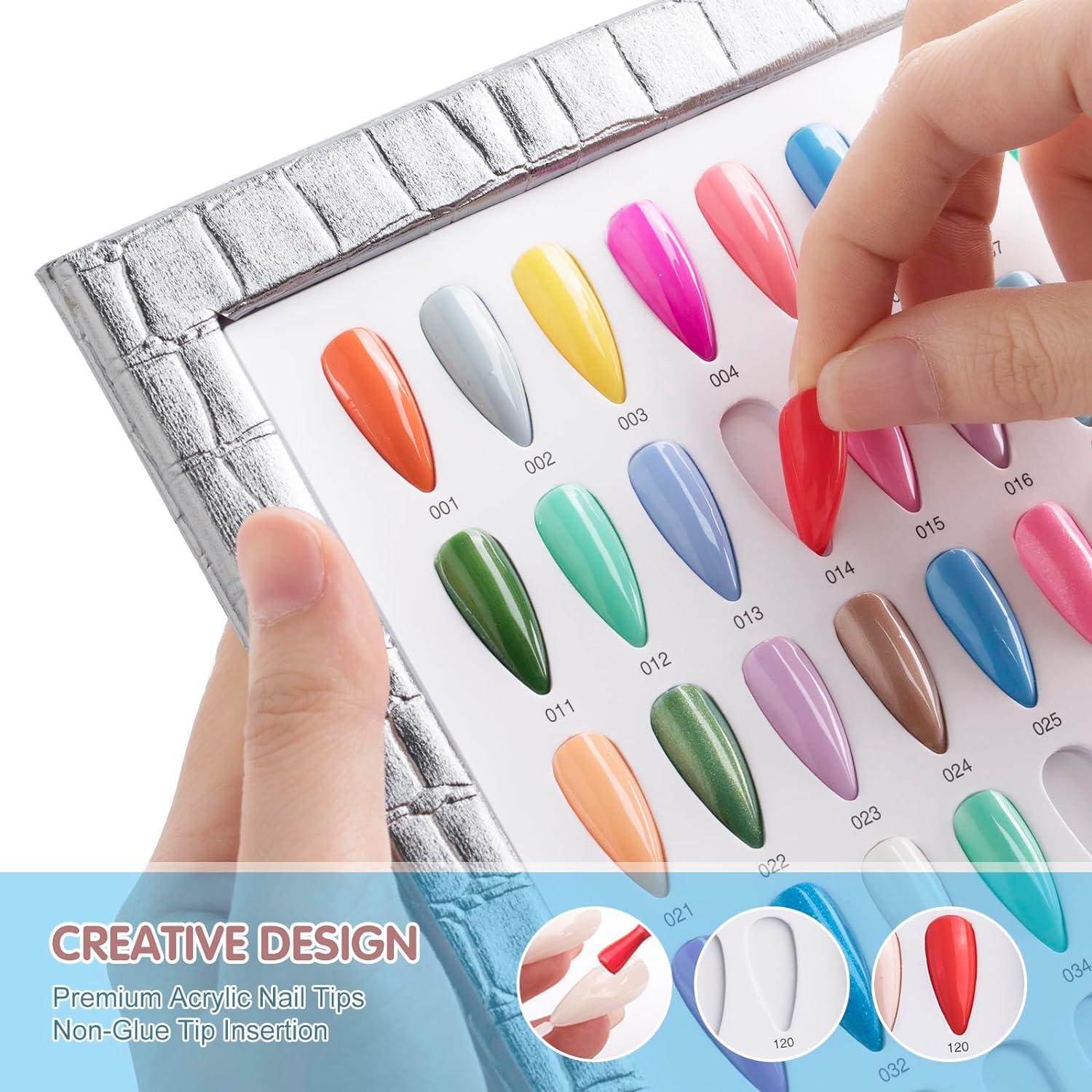Nail Colour Display Book Gel Polish Nails Art 180 Colors Card Chart Nails  Tips | eBay