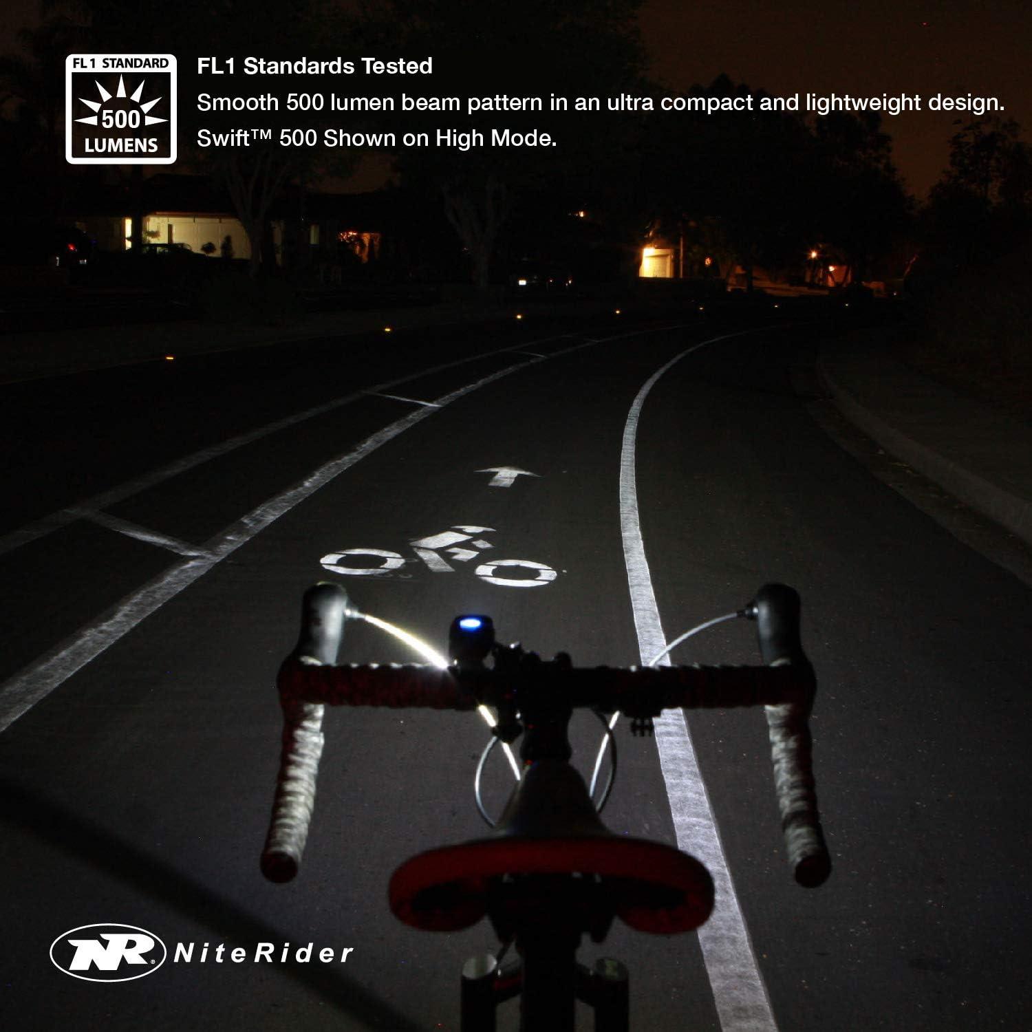 NiteRider Swift 300 Front Bike Light Sabre 110 Rear Bike Light Combo Pack Usb Rechargeable Bicycle Headlight Led Front Light Easy To Install Water Resistant Road Commuting Cycling Safety Flashlight