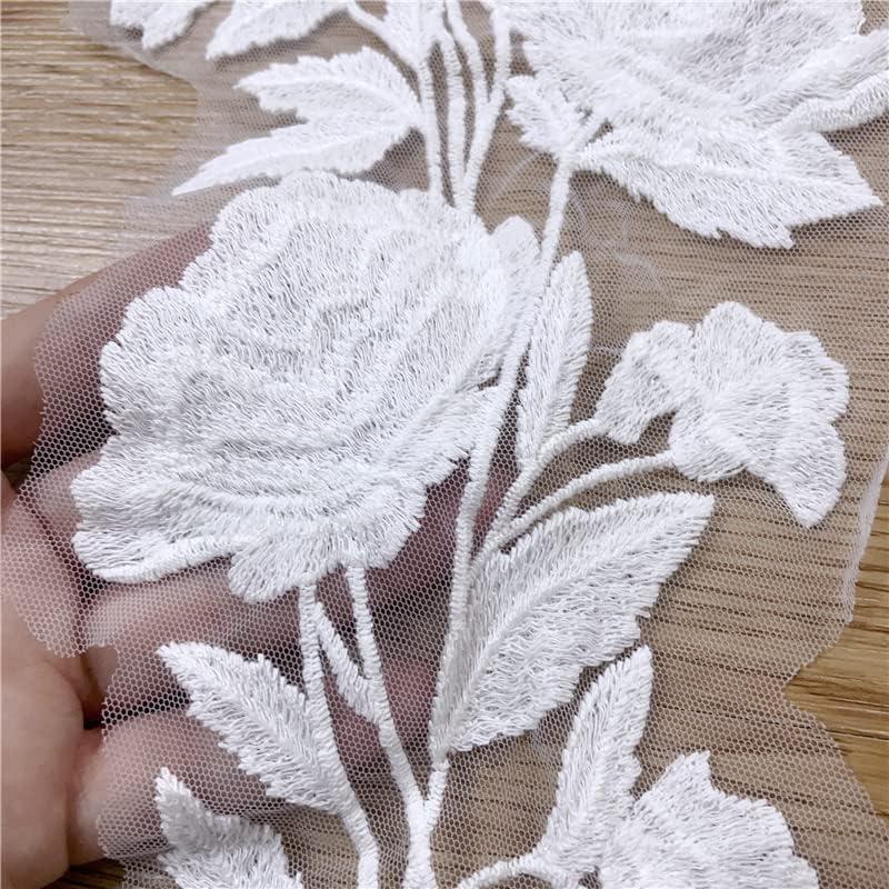 2 Pack Flower Lace Applique Patches for DIY Wedding Dress - White  Embroidered Collar Material - Lace Fabric | Buy Now with Express  International Delivery | GoSupps.com