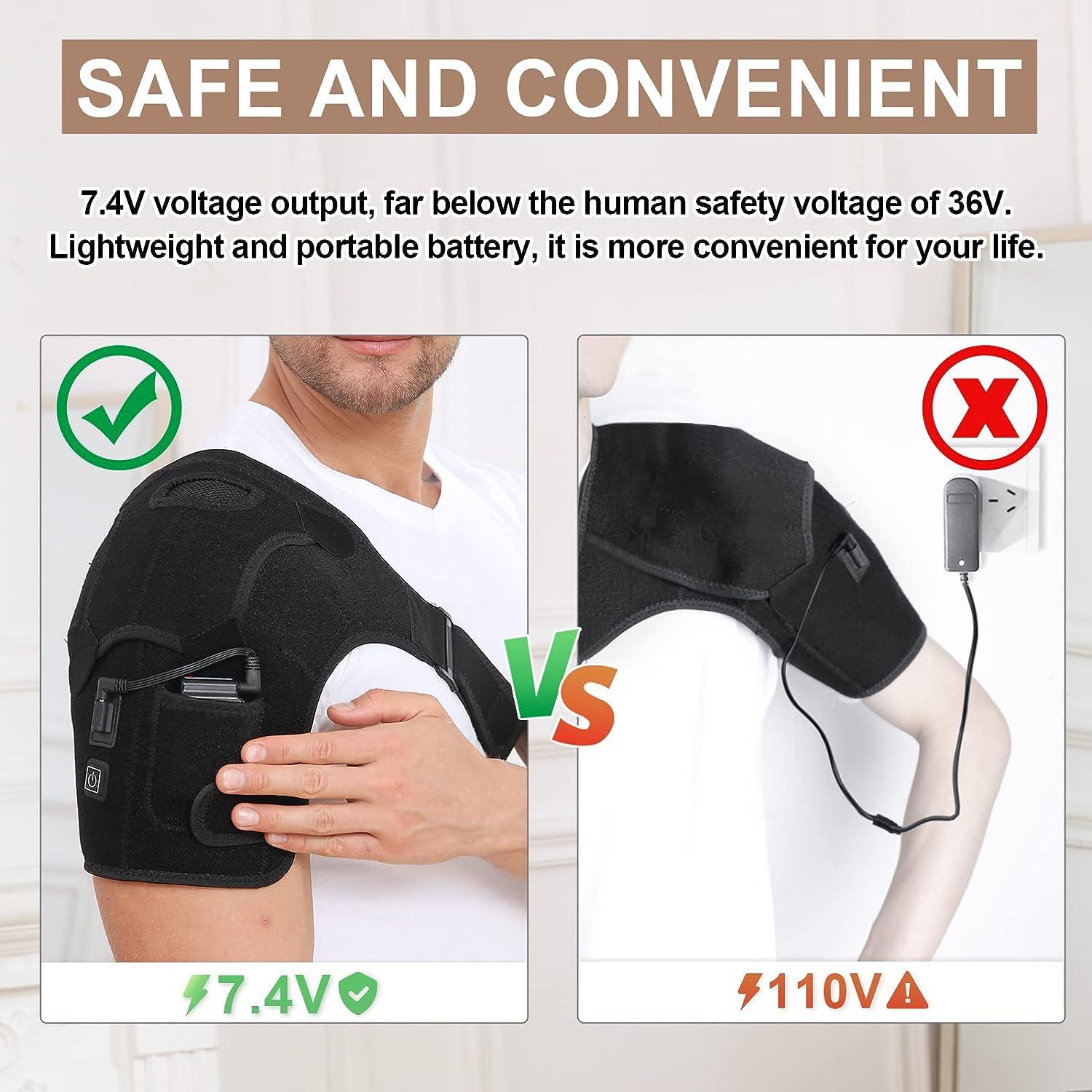 Heated Shoulder Brace Wrap,Eletric Shoulder Heating Pad,Shoulder