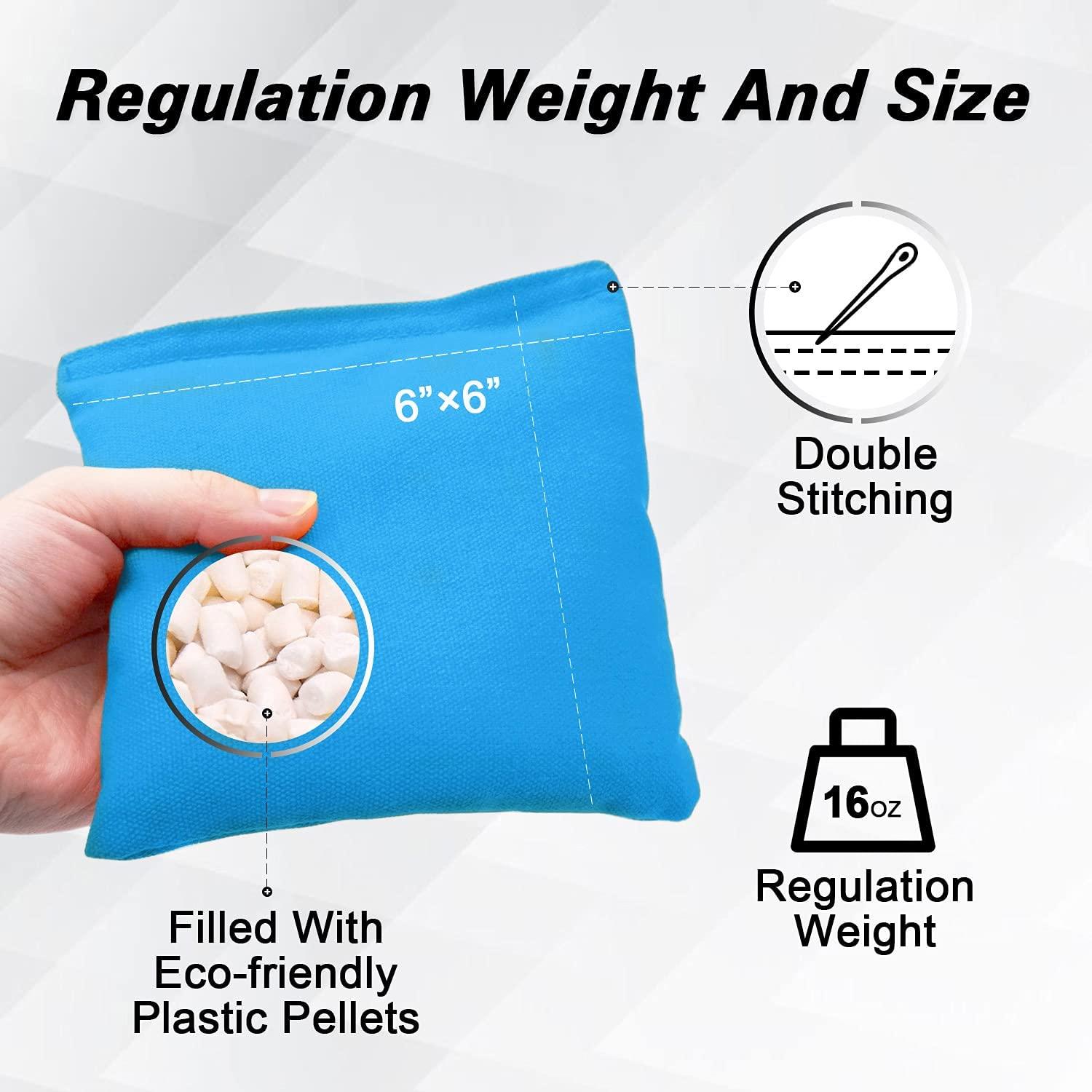JMEXSUSS Regulation Size 16 Oz. Cornhole Bags 29 Colors Available