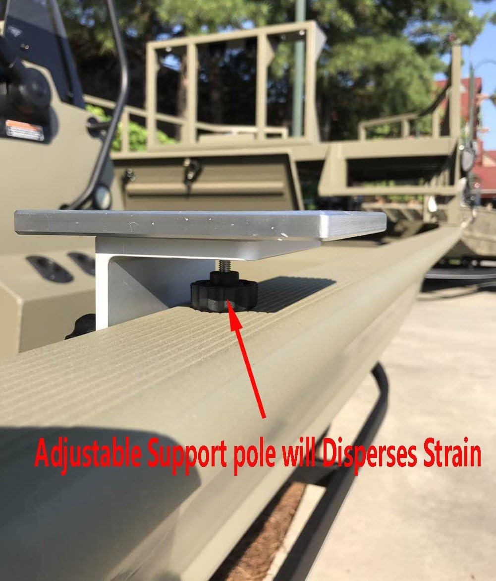 Brocraft Aluminum Downrigger Bracket for 90 Degree Boat Track Systems