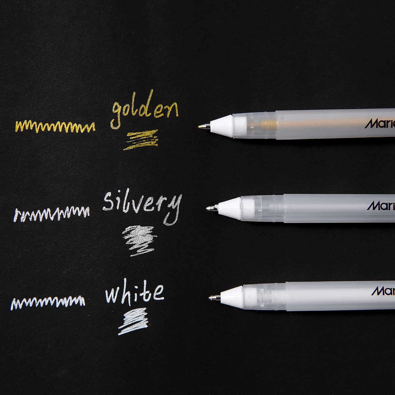 RVOGJP White Gel Pen Set, 3 Pack, 1mm Gel Ink Pens New Zealand | Ubuy