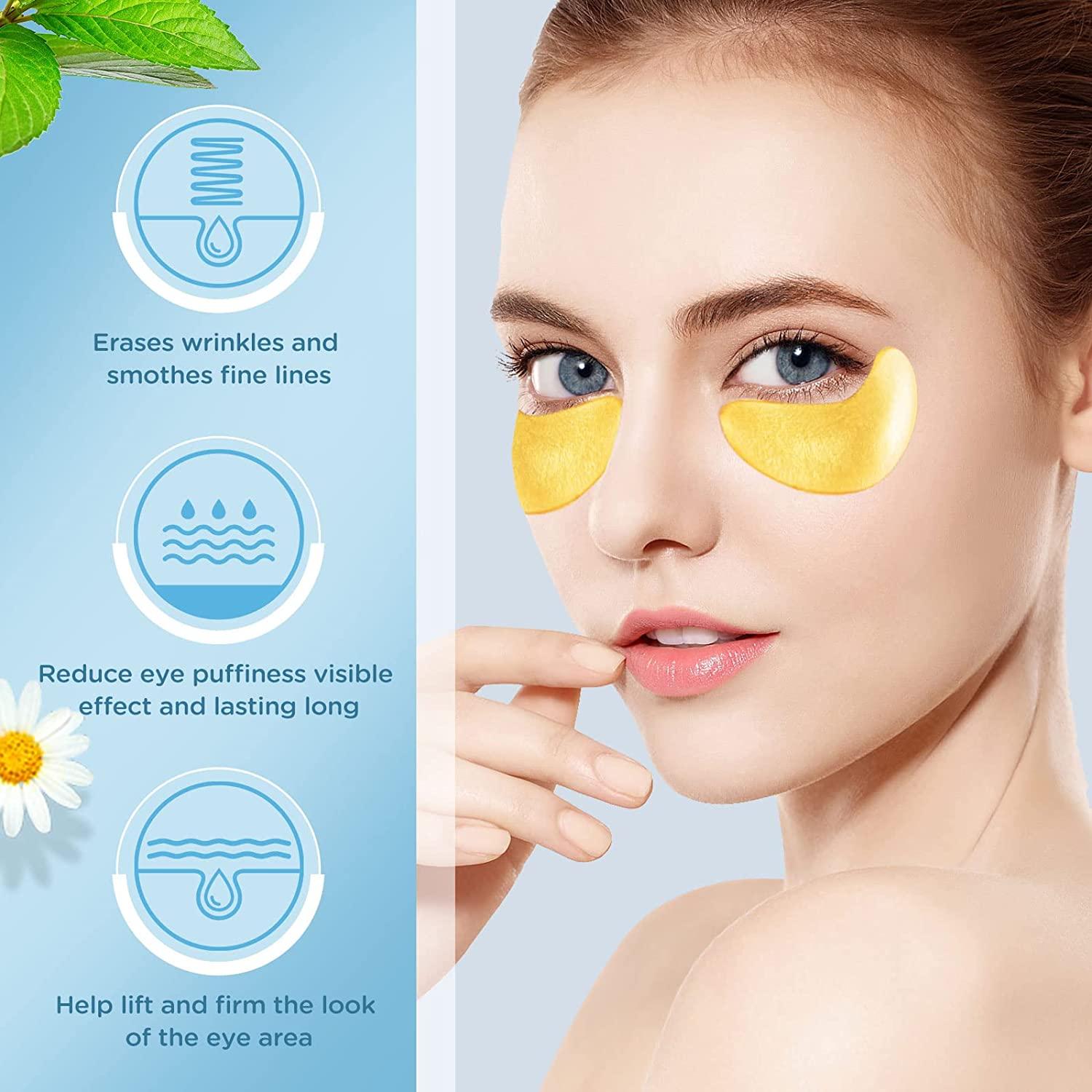 Arsh ge Under Eye Patches (30 Pairs) 24K Gold Collagen Hyaluronic Eye