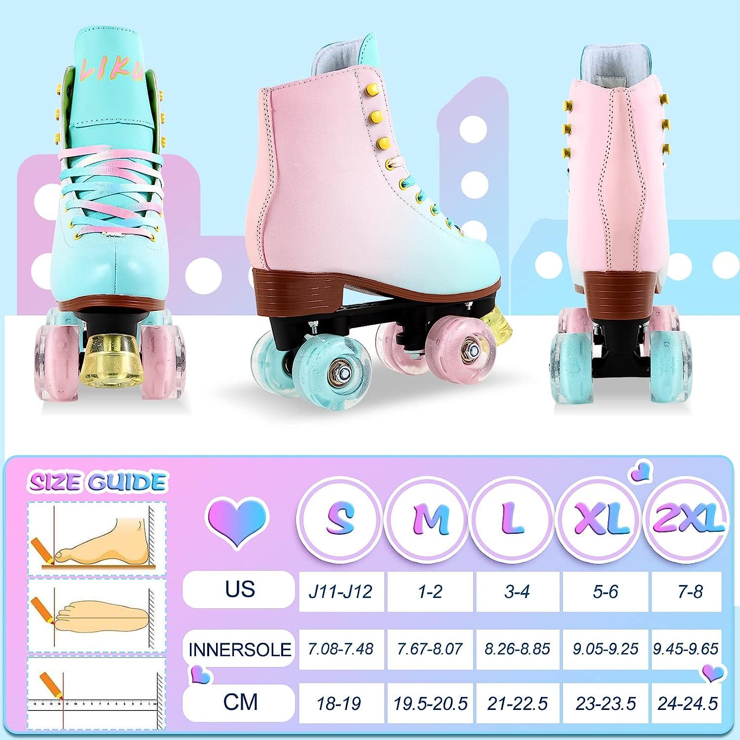 Circle Society Bling Adjustable Roller Skates, Sizzling Pink
