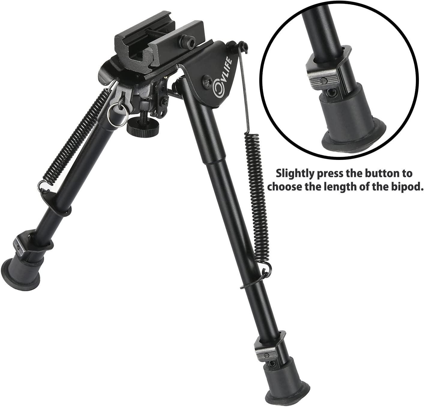CVLIFE Picatinny Bipod, 913 Inches Rifle Bipod, Bipod for Rifle with