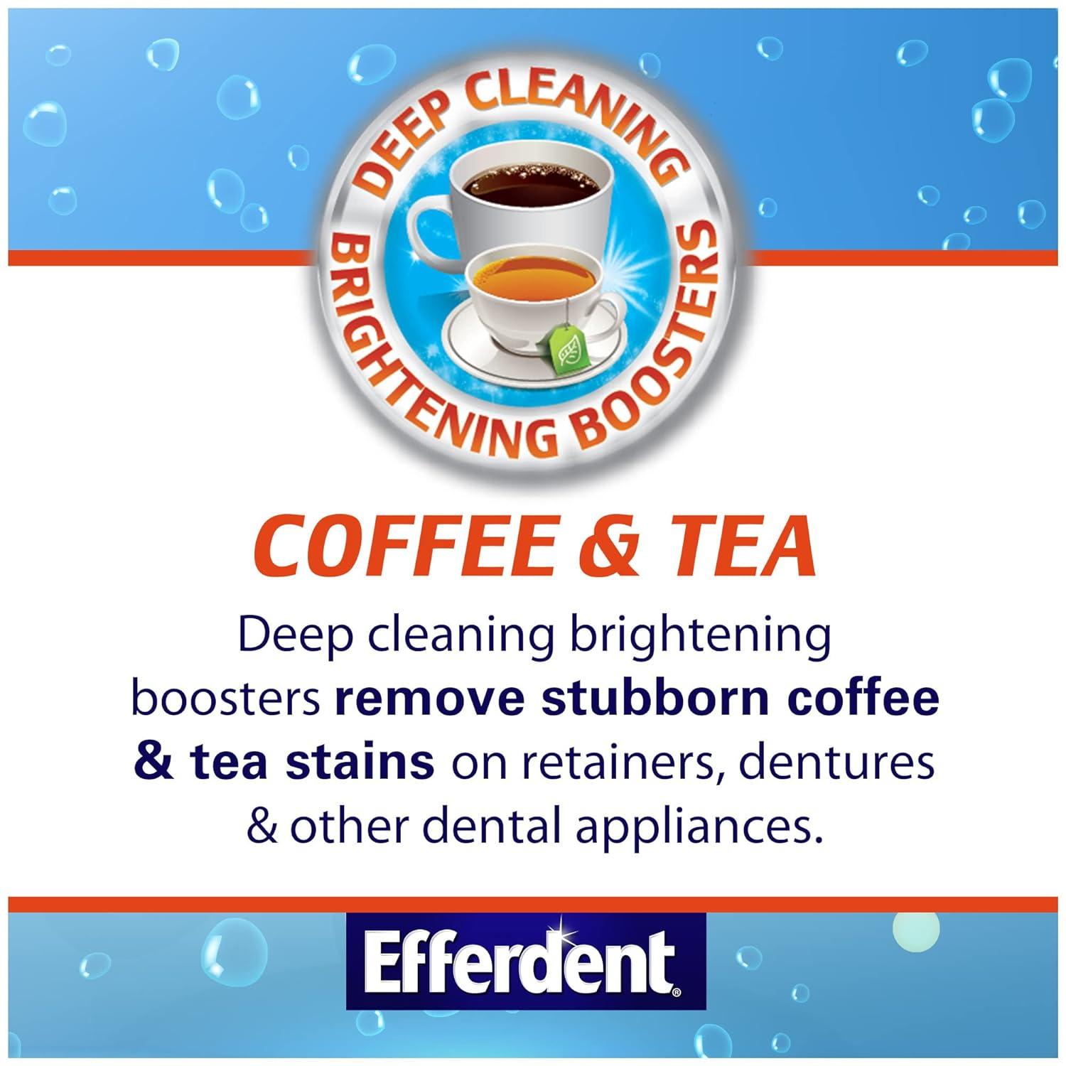 Efferdent Retainer & Denture Cleaner Tablets 126 Count Coffee & Tea