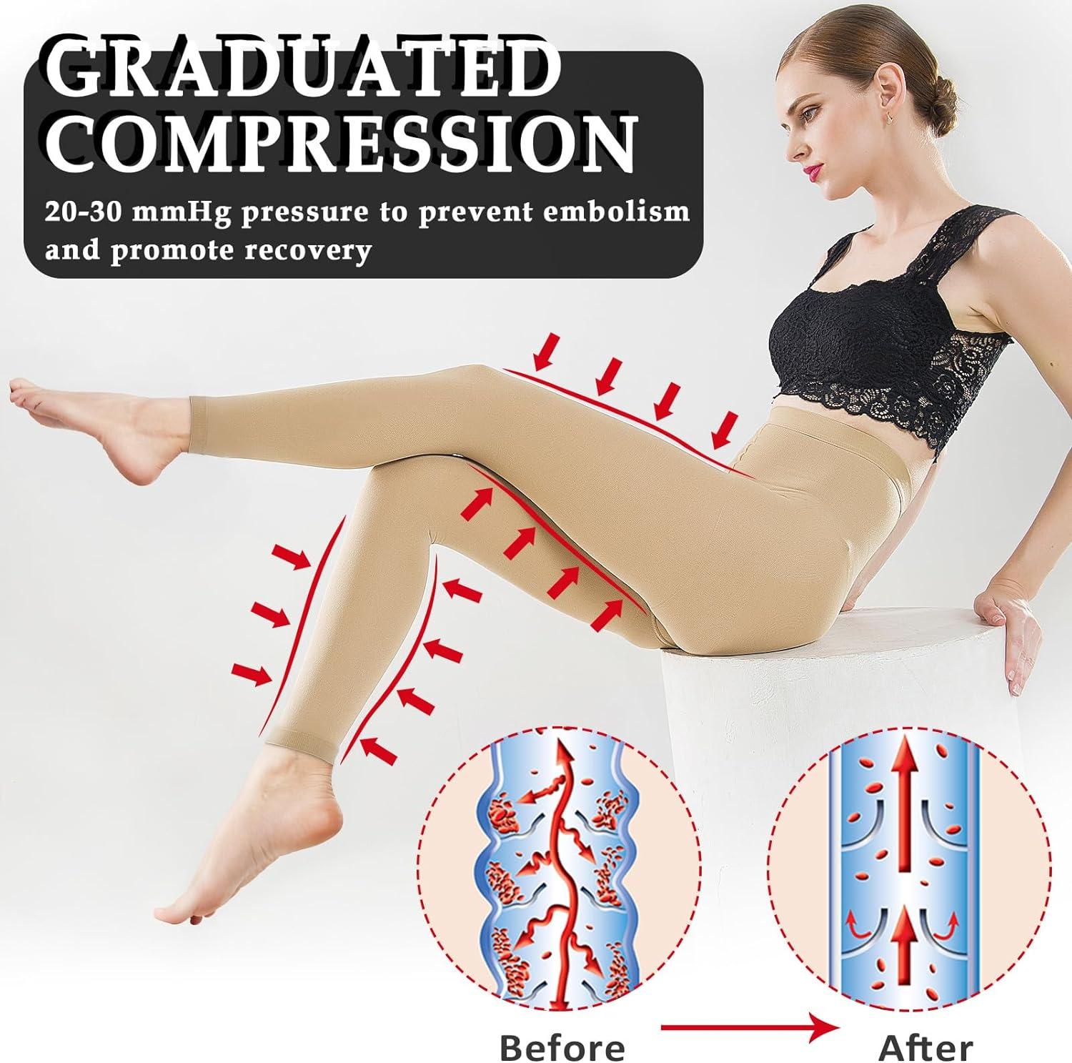 Ailaka Compression Pantyhose for Men Women Firm Graduated Support 20-30mmHg Medical  Compression Tights High Waist Compression Stockings for Varicose Veins  Edema Pregnant Flight Medium (1 Pair) Beige