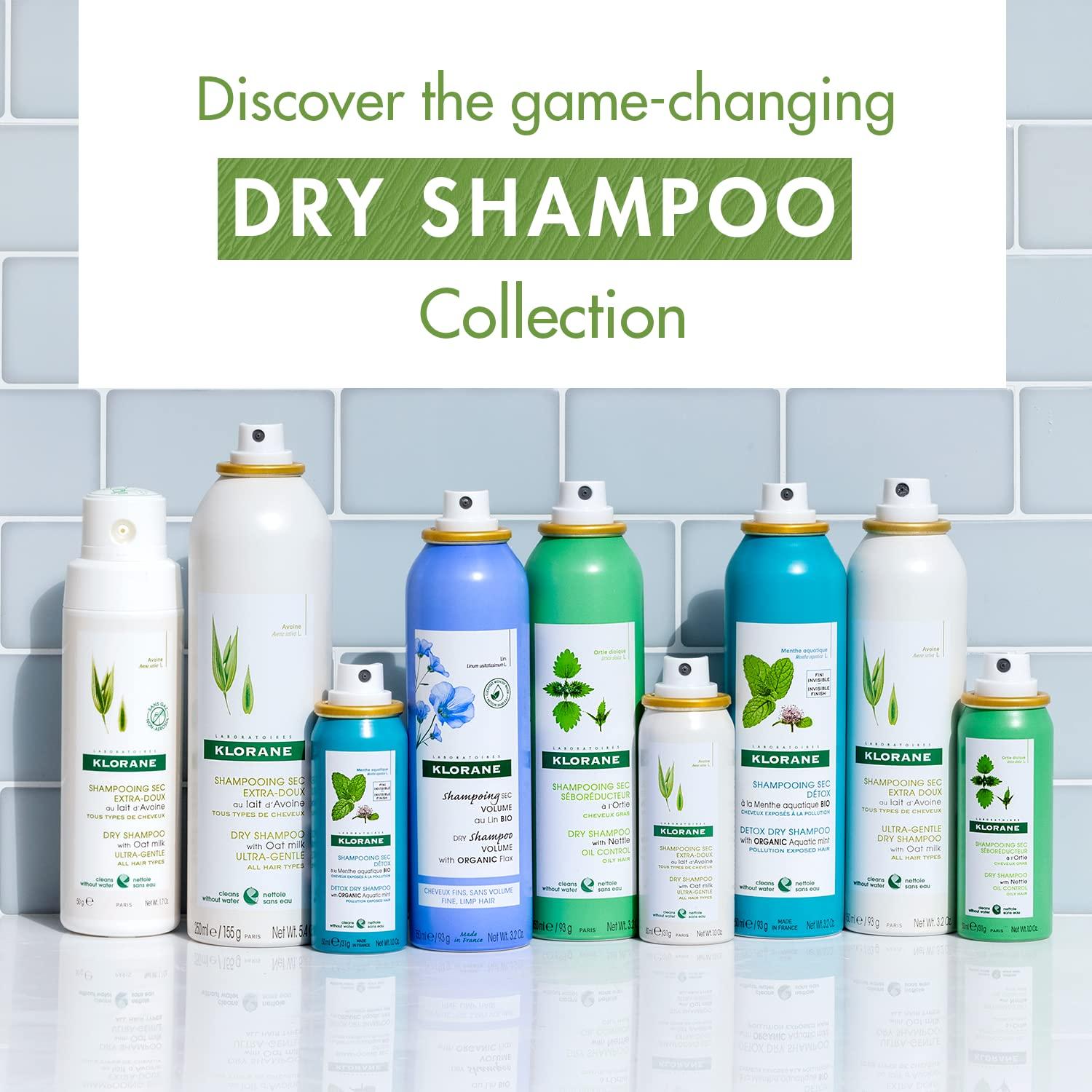 Klorane Dry Shampoo with Nettle 3.2 oz Regulates Oil Production