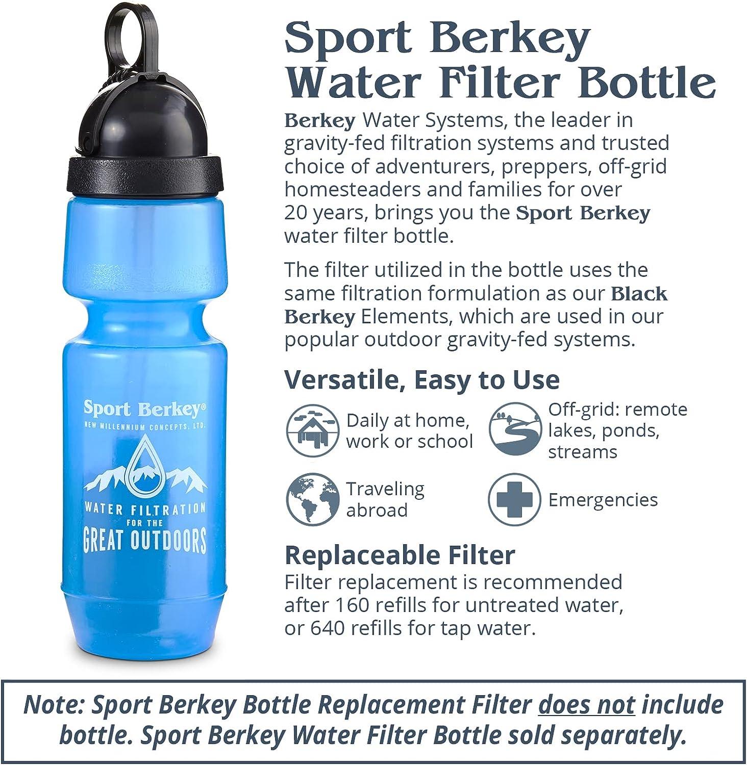 Authentic Berkey Filter for Sport Berkey Water Filter Bottle, Used for