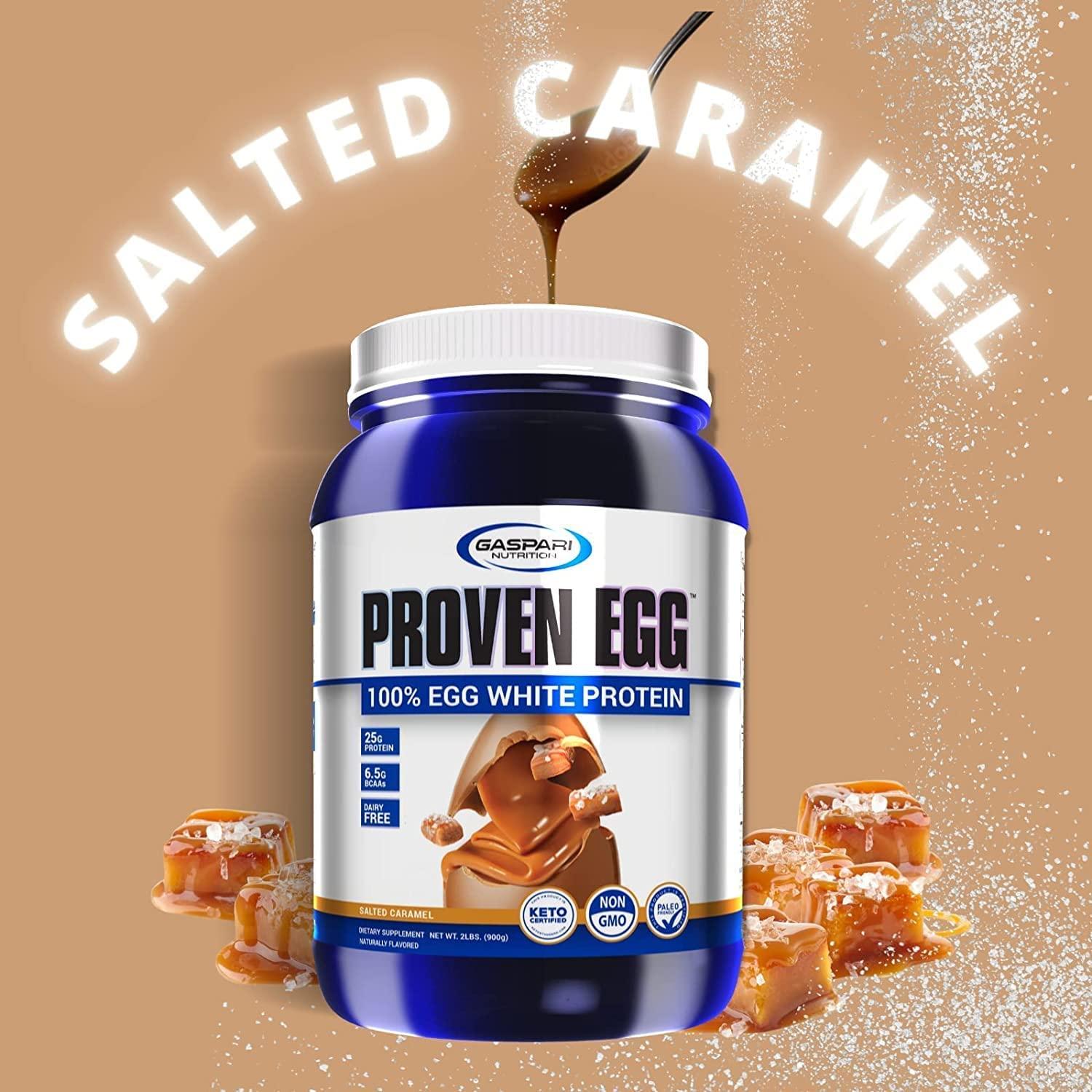 Gaspari Nutrition Proven Egg 100 Egg White Protein Salted Caramel
