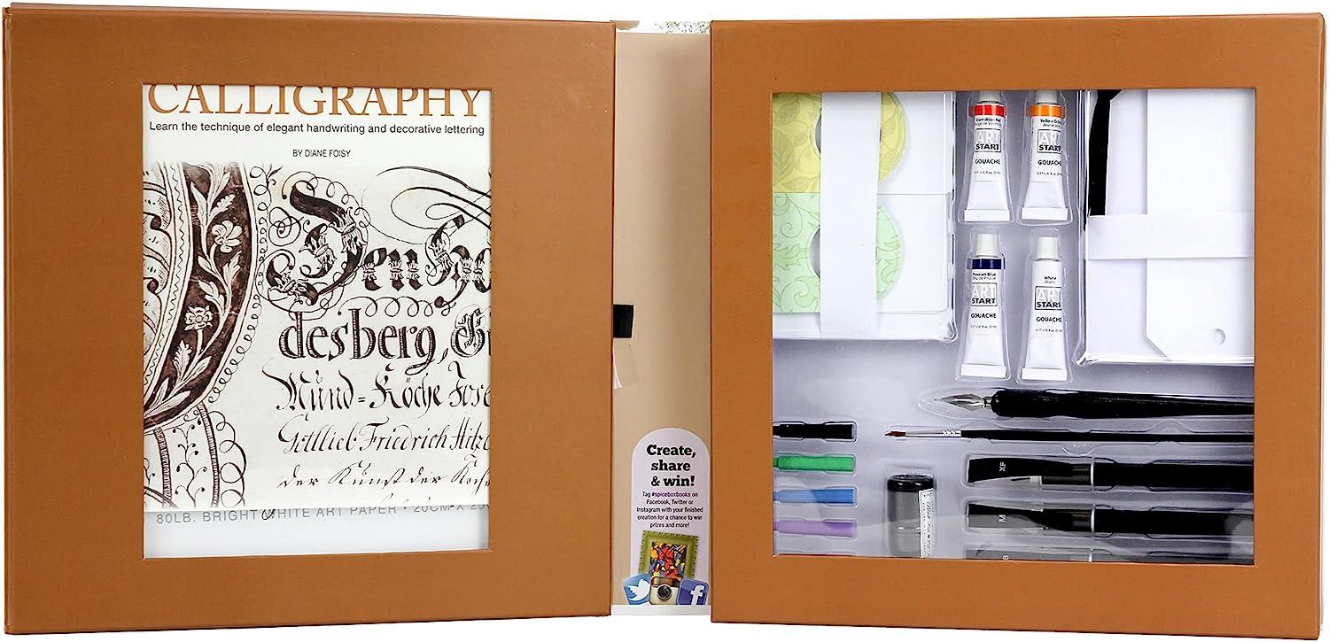 SpiceBox Adult Art Craft & Hobby Kits Art Studio Calligraphy with 5 Classic  Projects Calligraphy Set for Beginners, Calligraphy Art Kit for Adults