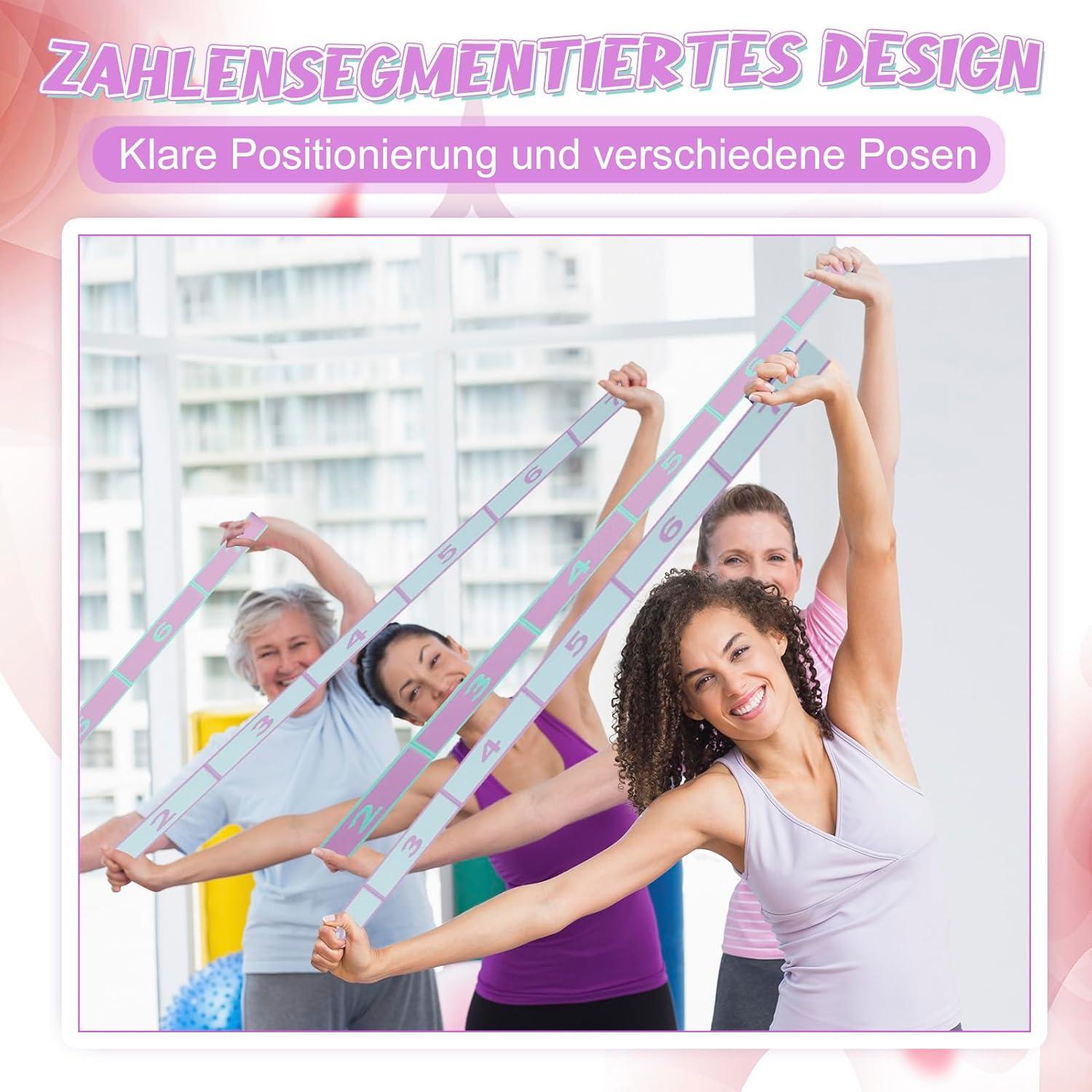 Yoga Stretchband met 8 Lussen,Zeer Elastische Gymnastiekband,Yogaband Yoga Stretchband met 8 Lussen,Zeer Elastische Gymnastiekband,Yogaband