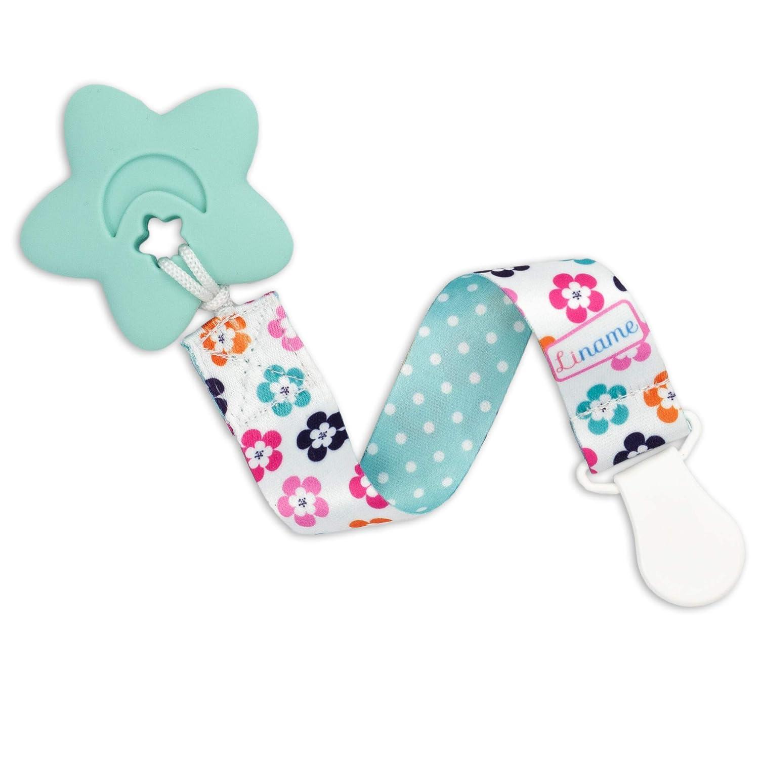 6-Pack Pacifier Clips For Babies - Braided Binky Holder Leash With Safe Stainless Steel Clips