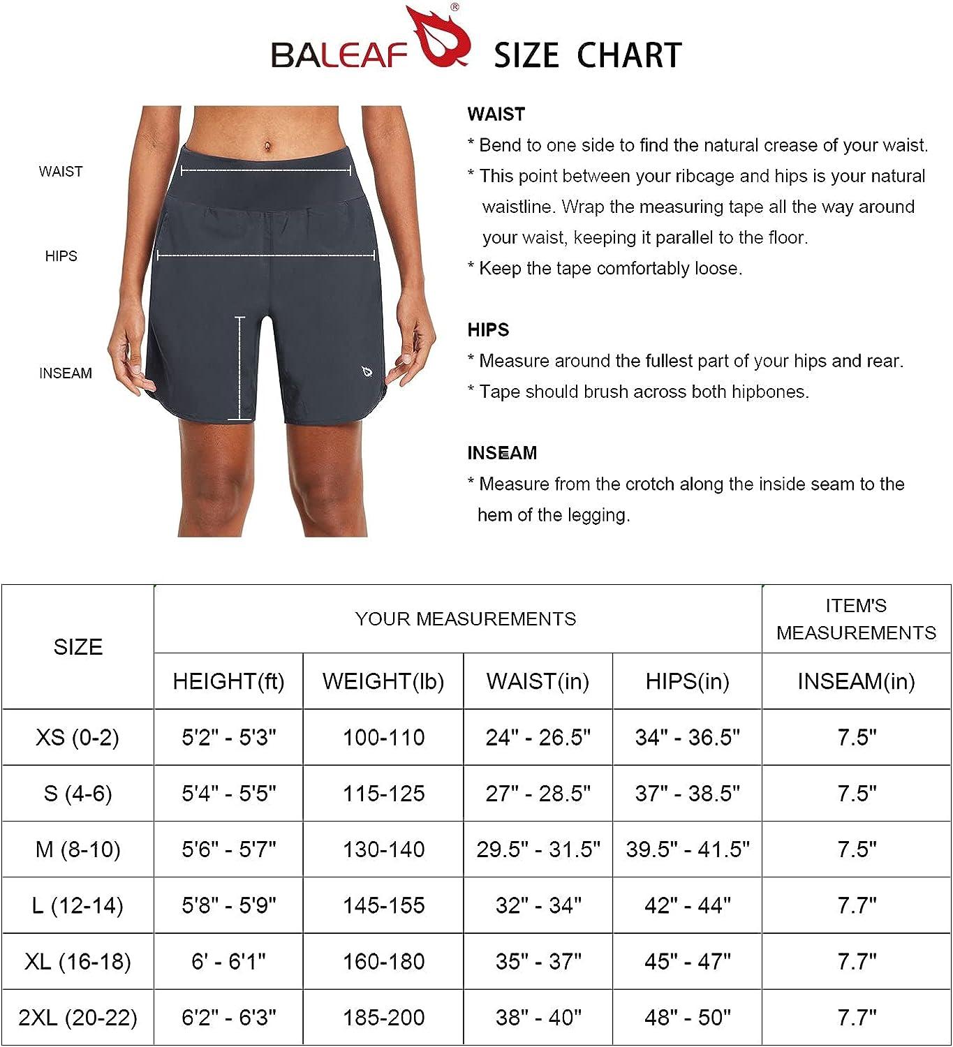 BALEAF Women's 7 Long Running Shorts with Liner Athletic Workout