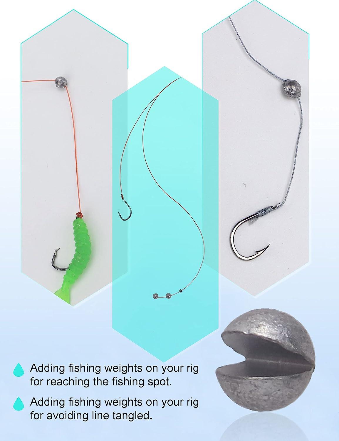 Avlcoaky Fishing Weights Sinkers Assortment, 110pcs Round Split
