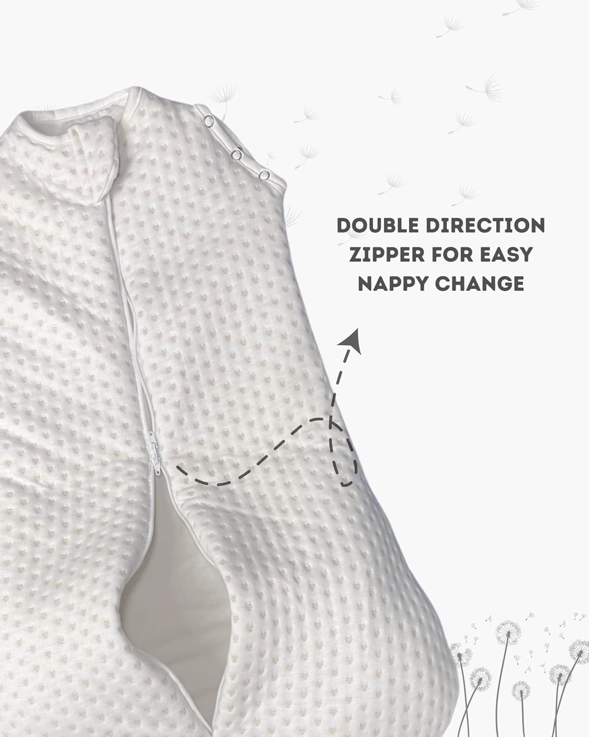 MiniMi Baby Sleeping Bag 2.5 Tog 100 Cotton Swaddle Blanket