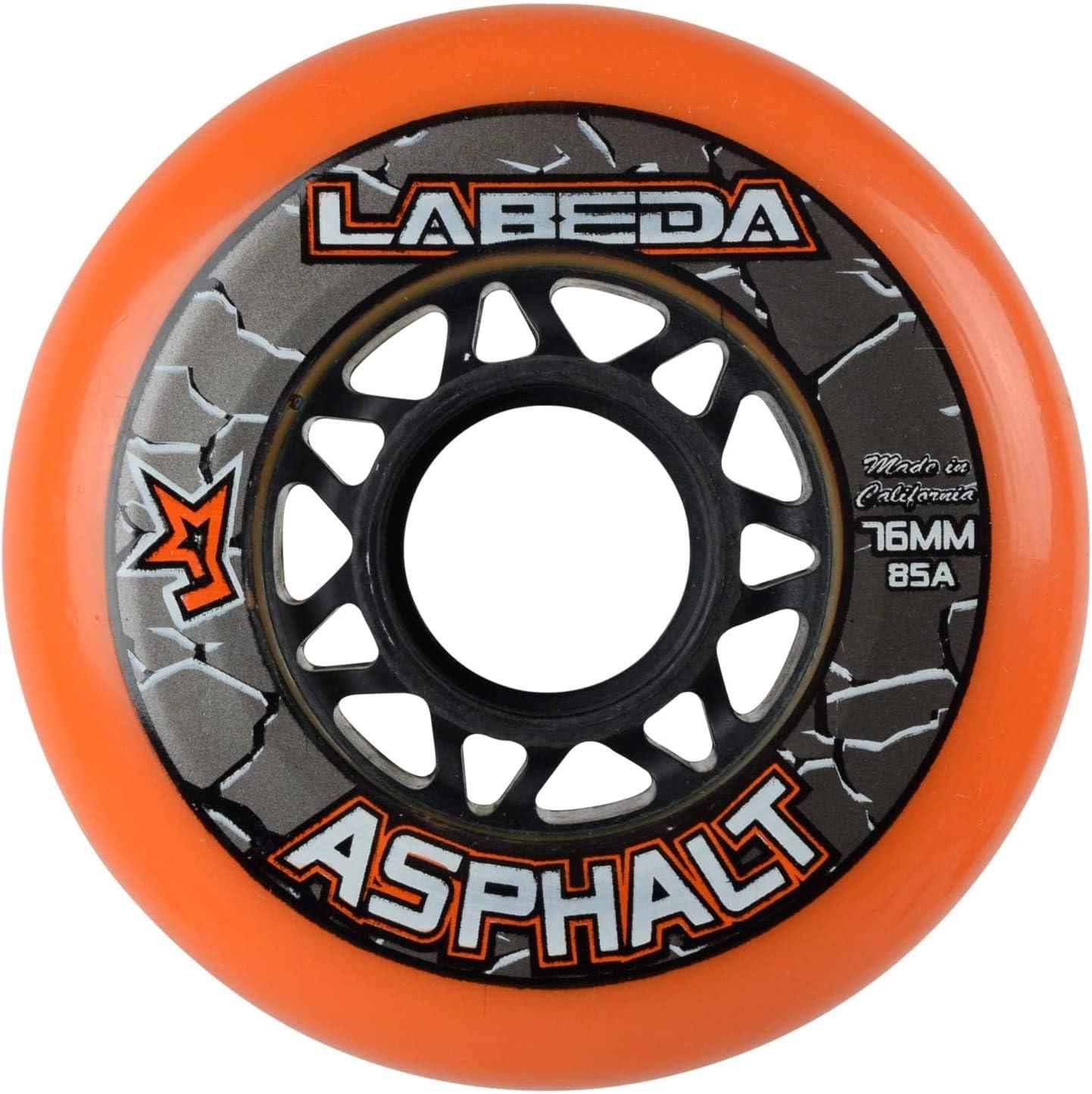 Labeda Asphalt Outdoor Inline Hockey Wheels 80mm 8pack Durable and