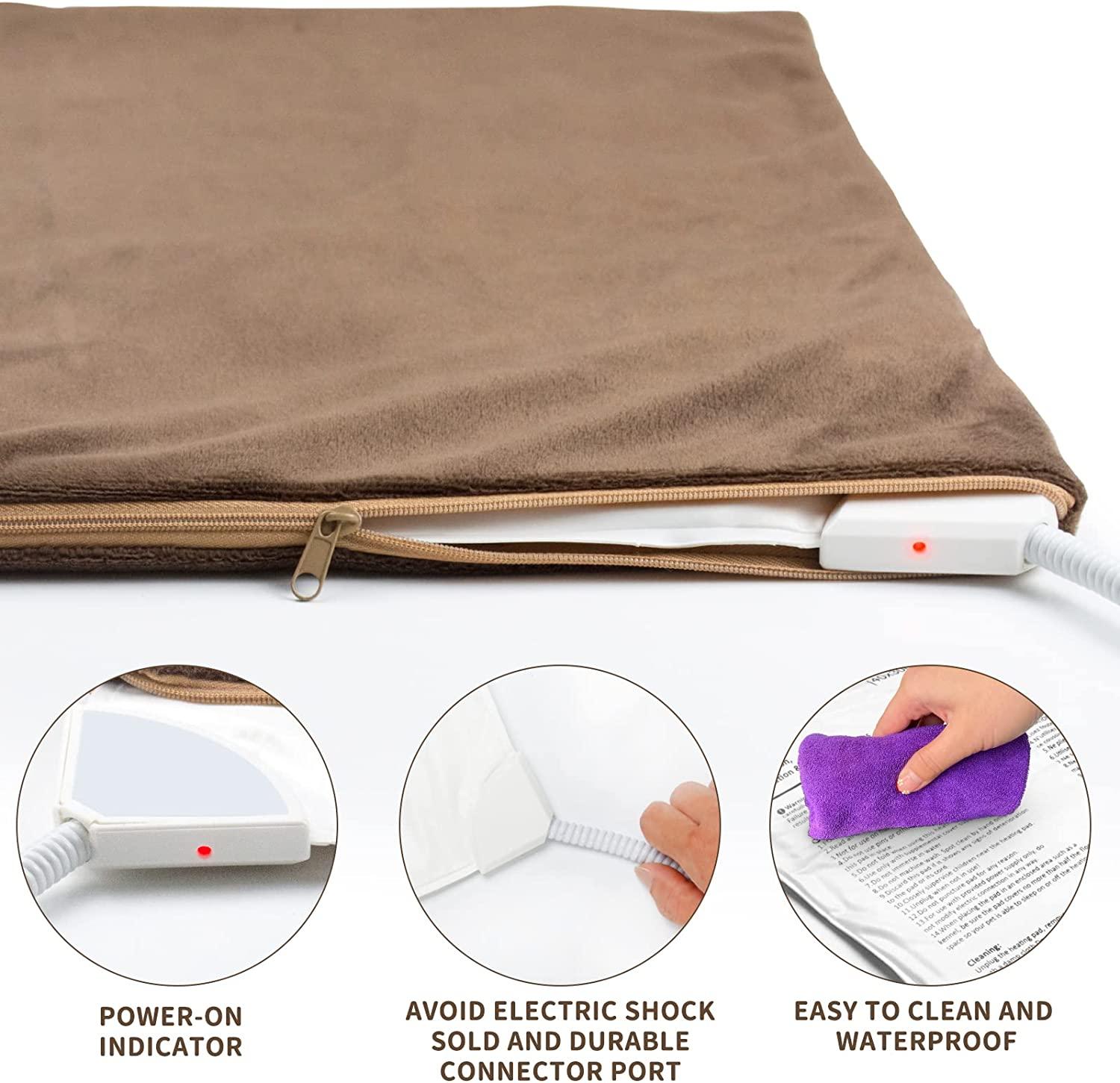 NAMOTEK Pet Heating Pad Safe Electric Warming Pad for Dogs & Cats