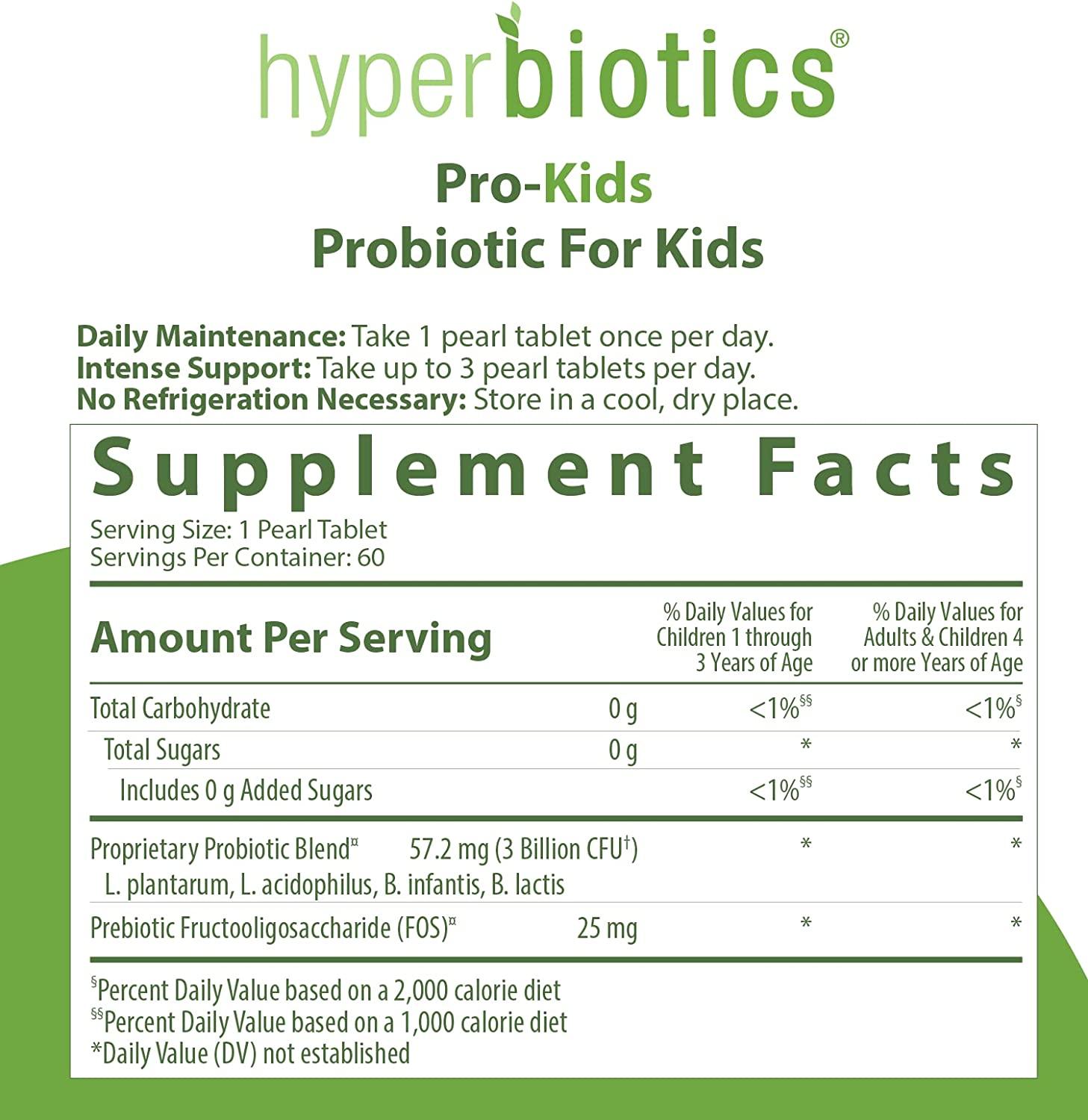 Hyperbiotics PRO-Kids Tangy Orange â€“ Sugar-Free 60 Micro-Pearls for ...