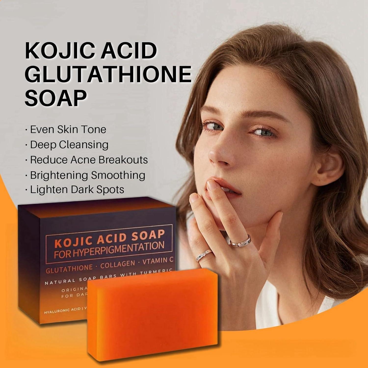 Kojic Acid Soap Turmeric Brightening Soap Turmeric Soap Bar Turmeric Kojic  Acid Dark Spot Remover Soap