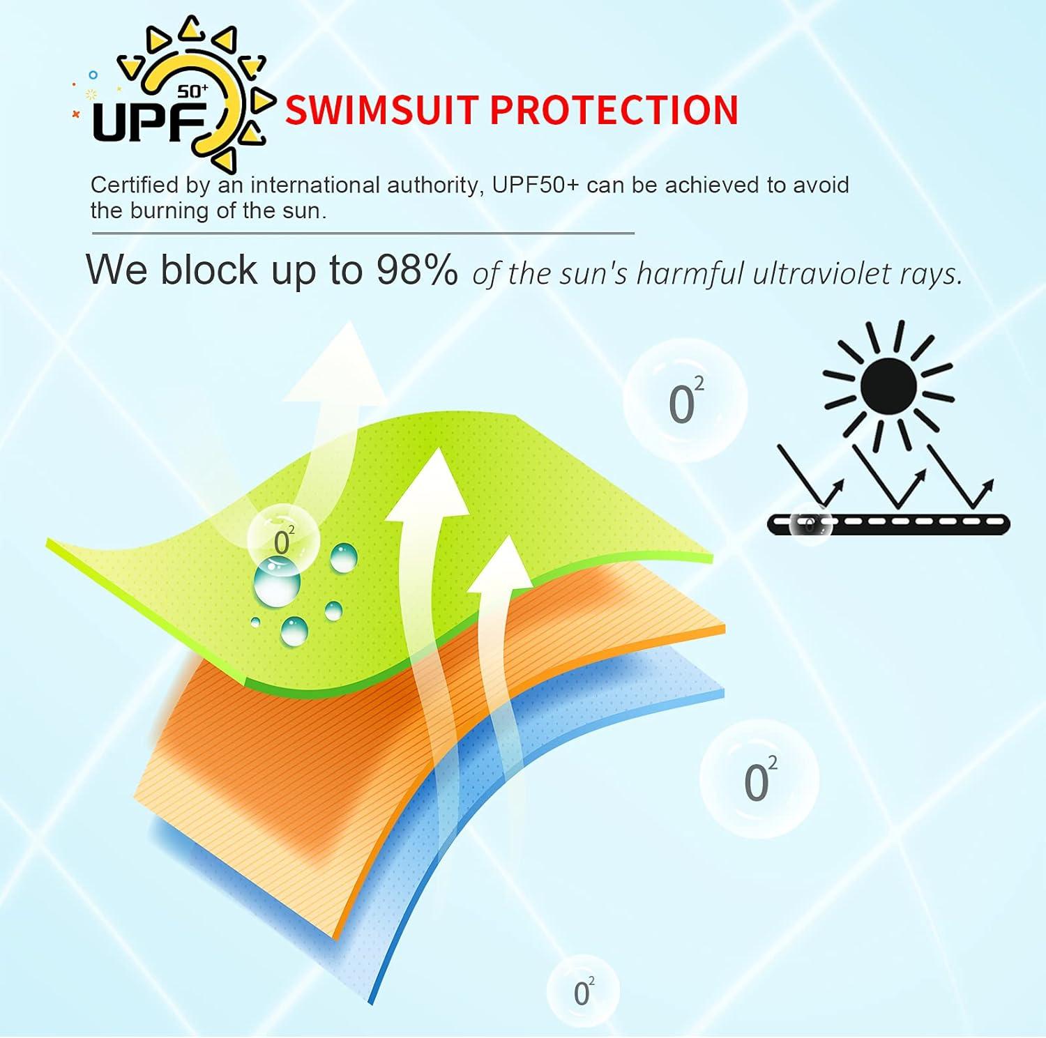 weVSwe Baby Toddler Boy Swimsuit UPF 50+ Sun Protection Rash Guard ...