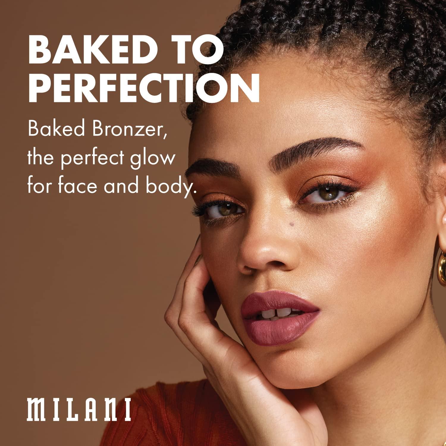 Milani Baked Bronzer - Soleil, Cruelty-Free Shimmer Bronzing Powder to Use  For Contour Makeup, Highlighters Makeup, Bronzer Makeup, 0.25 Ounce