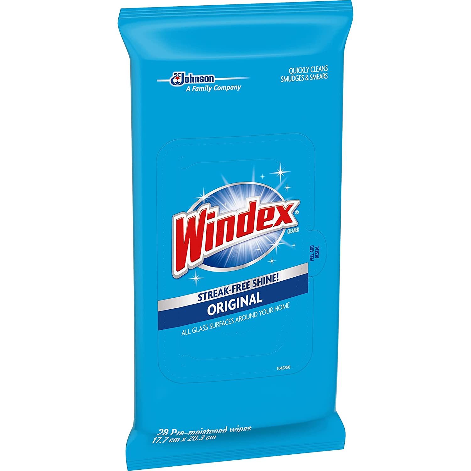 Windex Glass and Multi-Surface Cleaning Wipes, 28 Count - Pack of