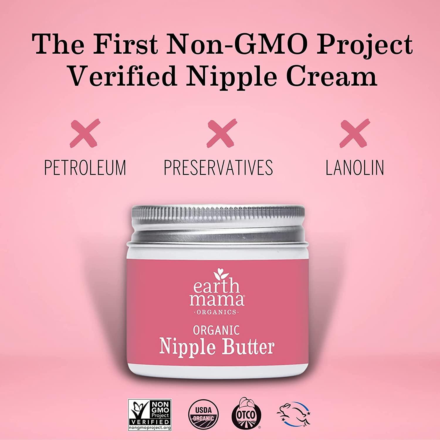Earth Mama Organic Nipple Butter for Breastfeeding & Dry Skin 2x 2-Fluid  Ounce