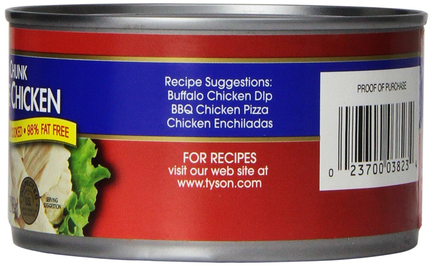 Tyson Chunk Chicken Breast 12.5oz Cans Pack of 12 Premium Quality ReadytoEat Protein Source