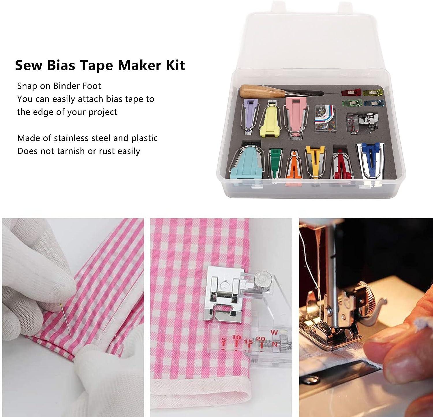 Sew Bias Tape Maker Kit,Bias Tape Makers Kit Controllable Binder Foot