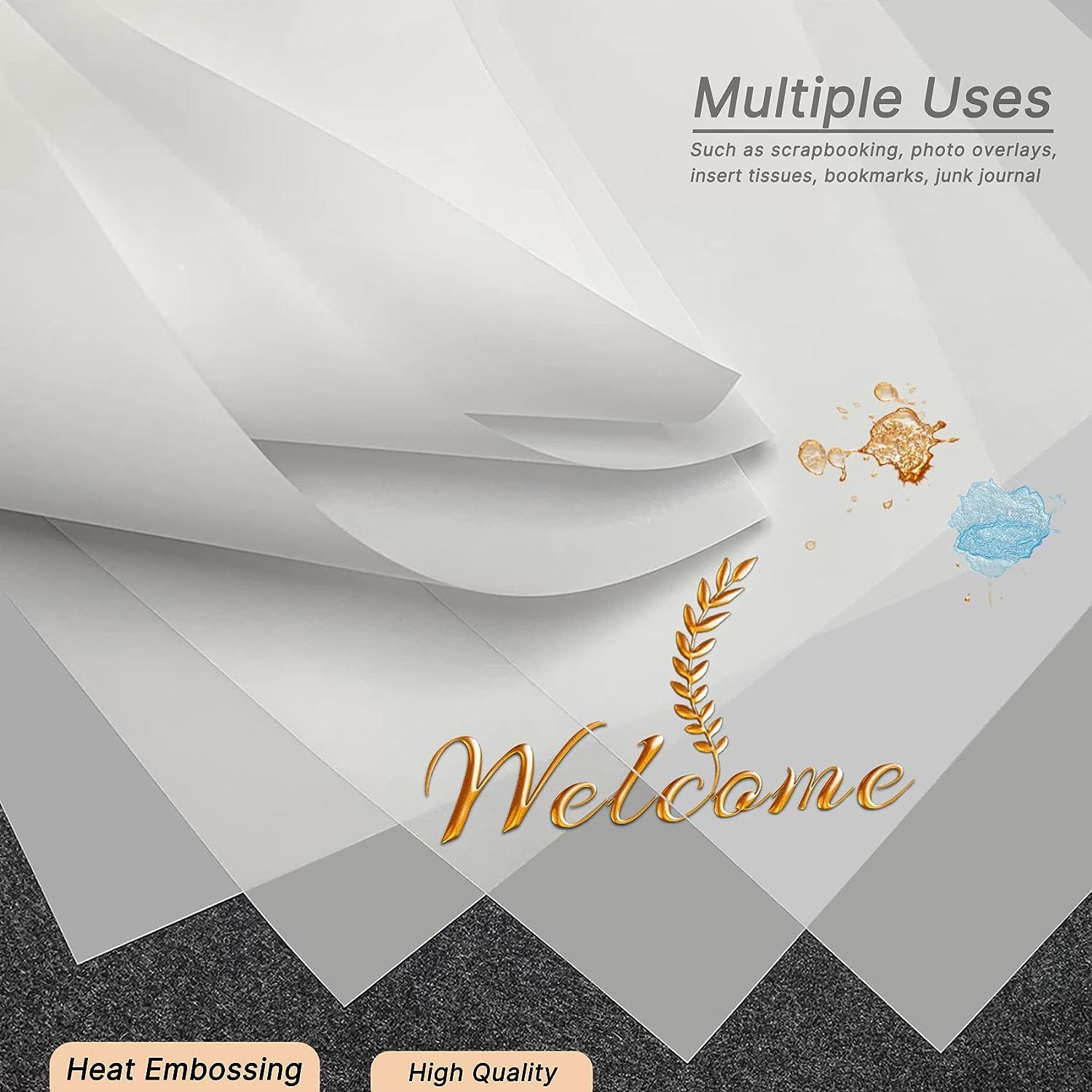 Extra Thick Vellum Paper Oplymio 220GSM 8.5 x 11 inches Printable Vellum Paper for Scrapbook Ink