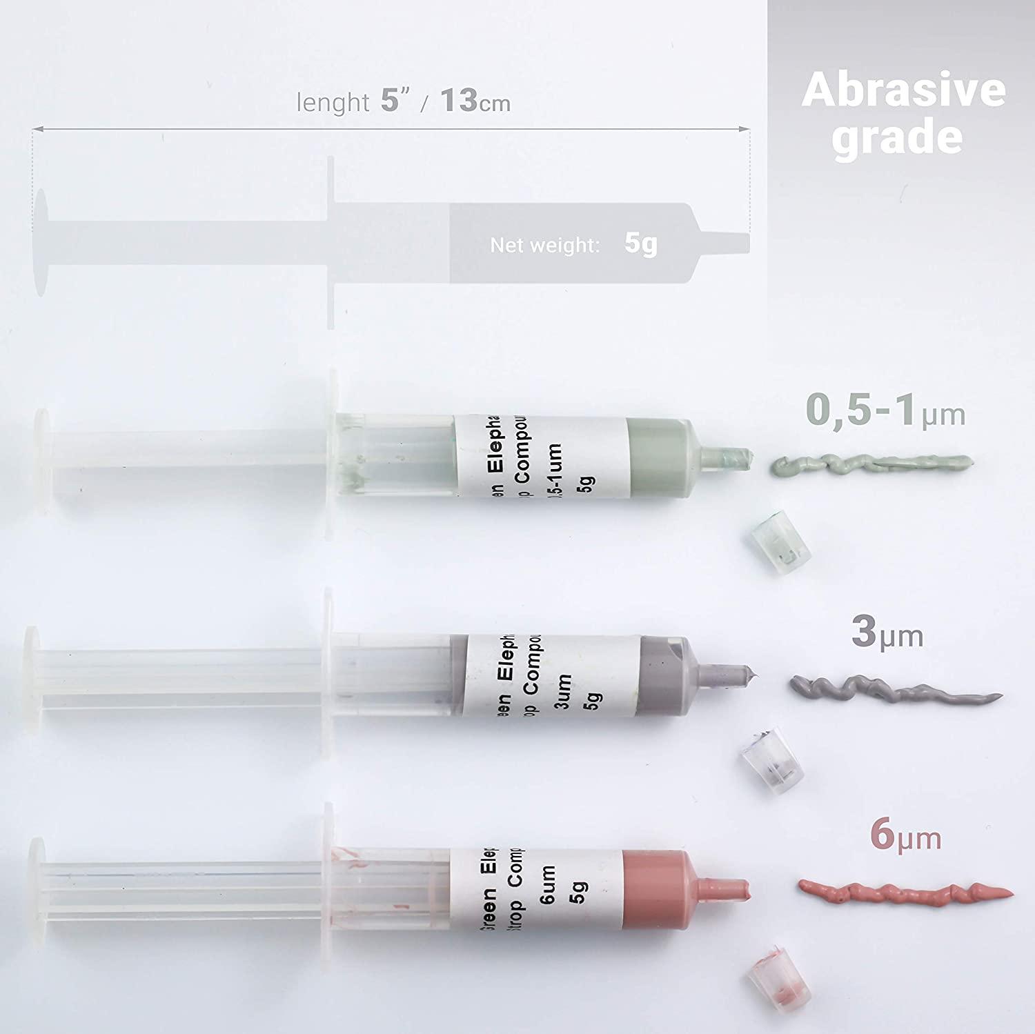 Stropping Compound Set of 3 Diamond Strop Paste Tubes (3x5g) to Make