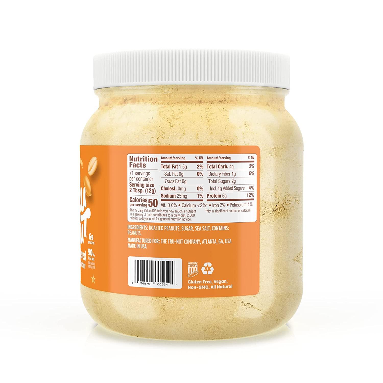 TruNut Peanut Butter Powder Made with Natural Ingredients Vegan