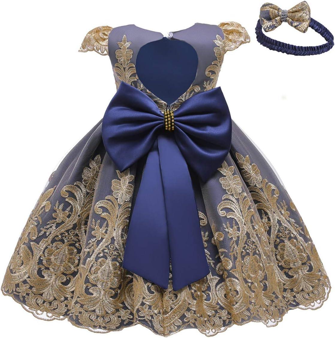 Myrisam Baby Girl Embroidery Princess Baptism Dress Set | Navy Blue | 0-3  Months | Buy Now with Express International Delivery | GoSupps.com
