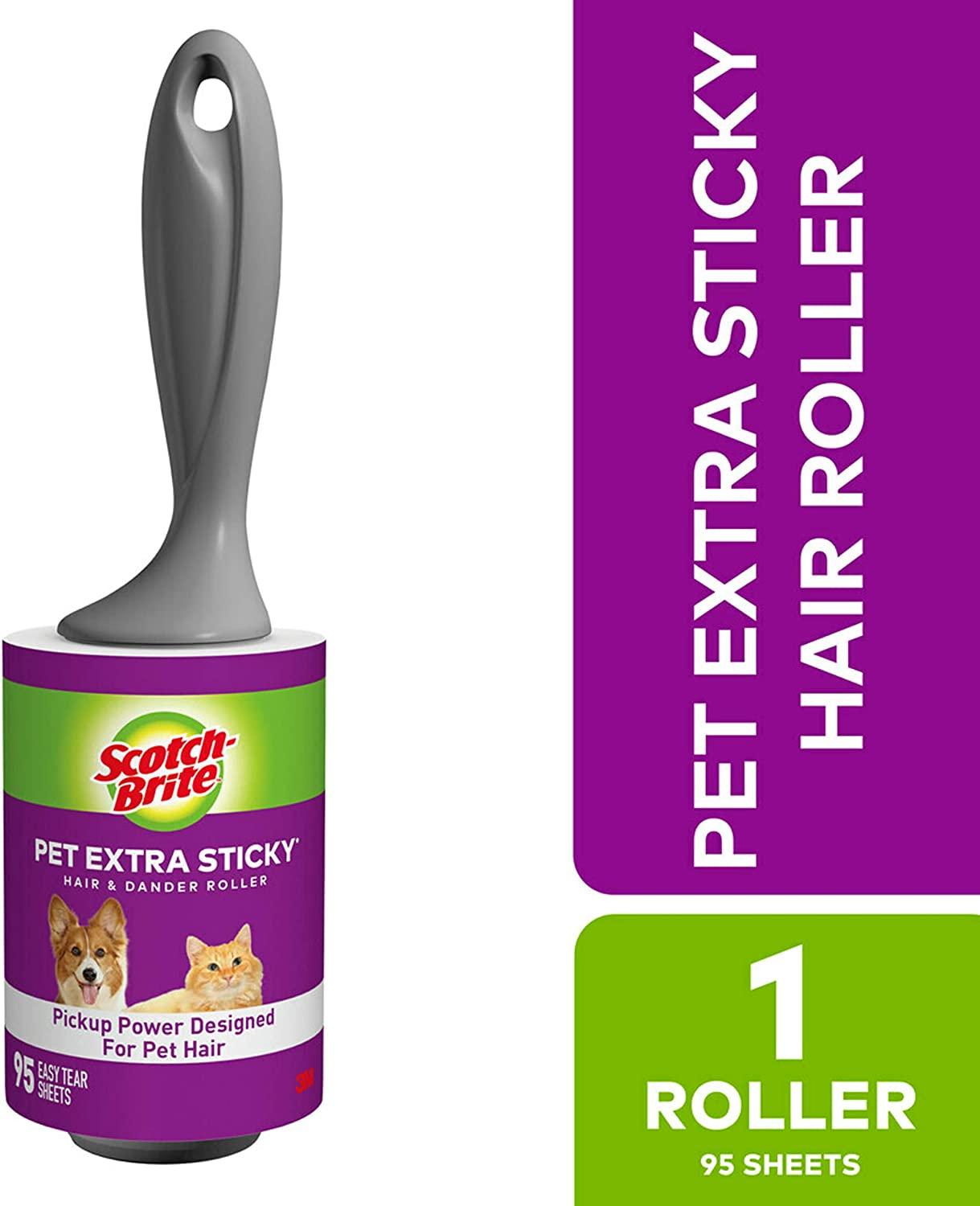 ScotchBrite Pet Extra Sticky Hair Lint Roller, 95 Sheets