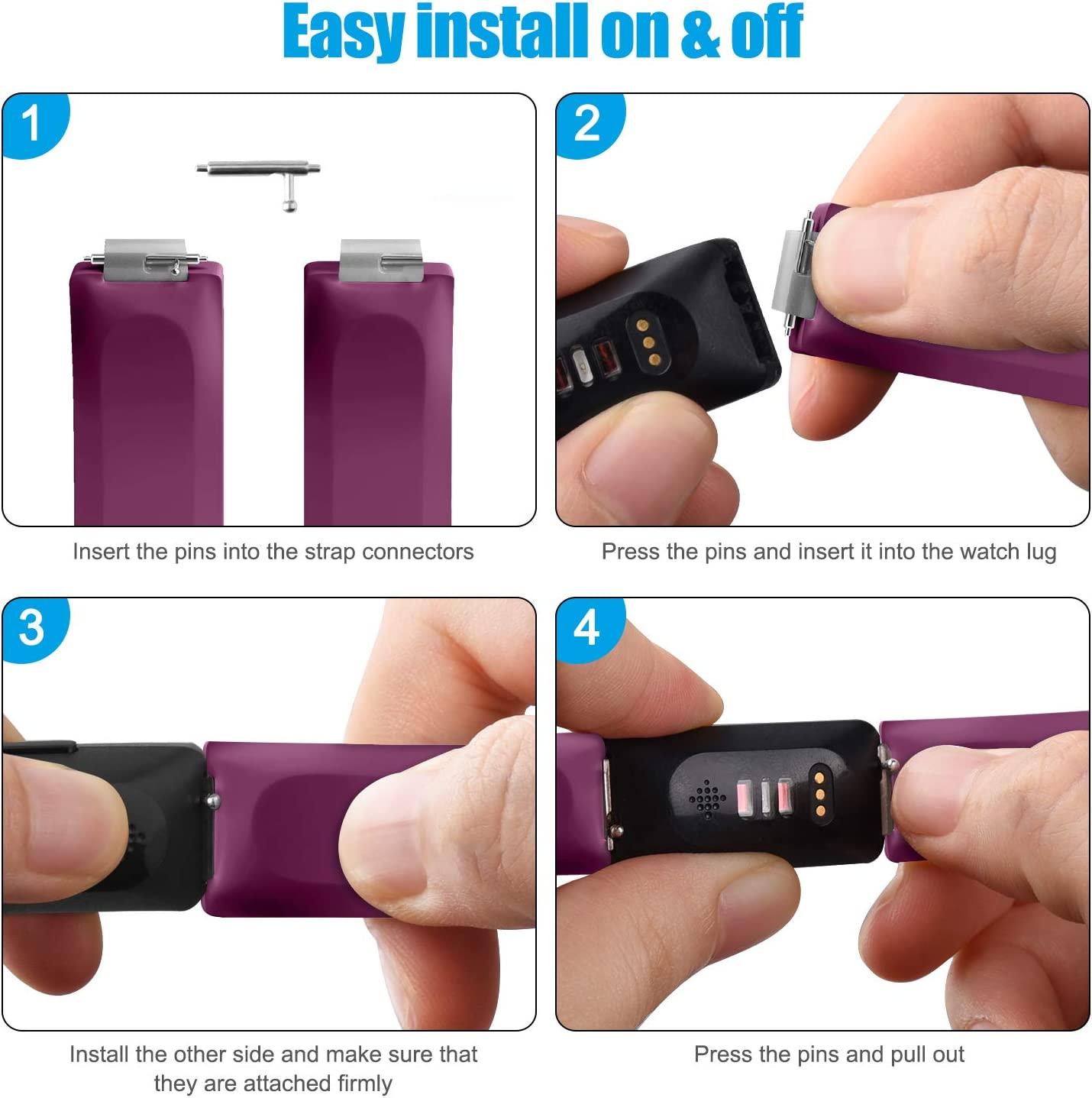 Honecumi Cinturino In Silicio Per Fitbit Inspire 2 / Inspire HR / Inspire / Ace 2 – Sostitutivo, Comodo, Taglie S E L - 2