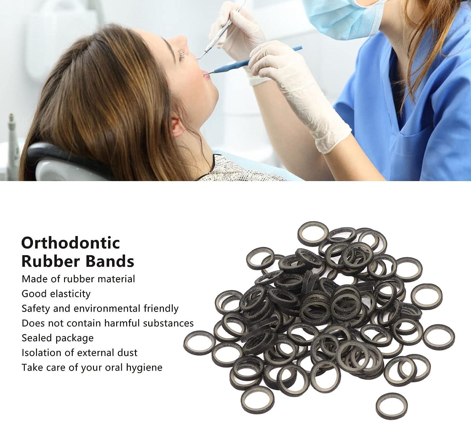 Stretchy Elastic Rubber Bands Oz Kids Braces Bands (Black