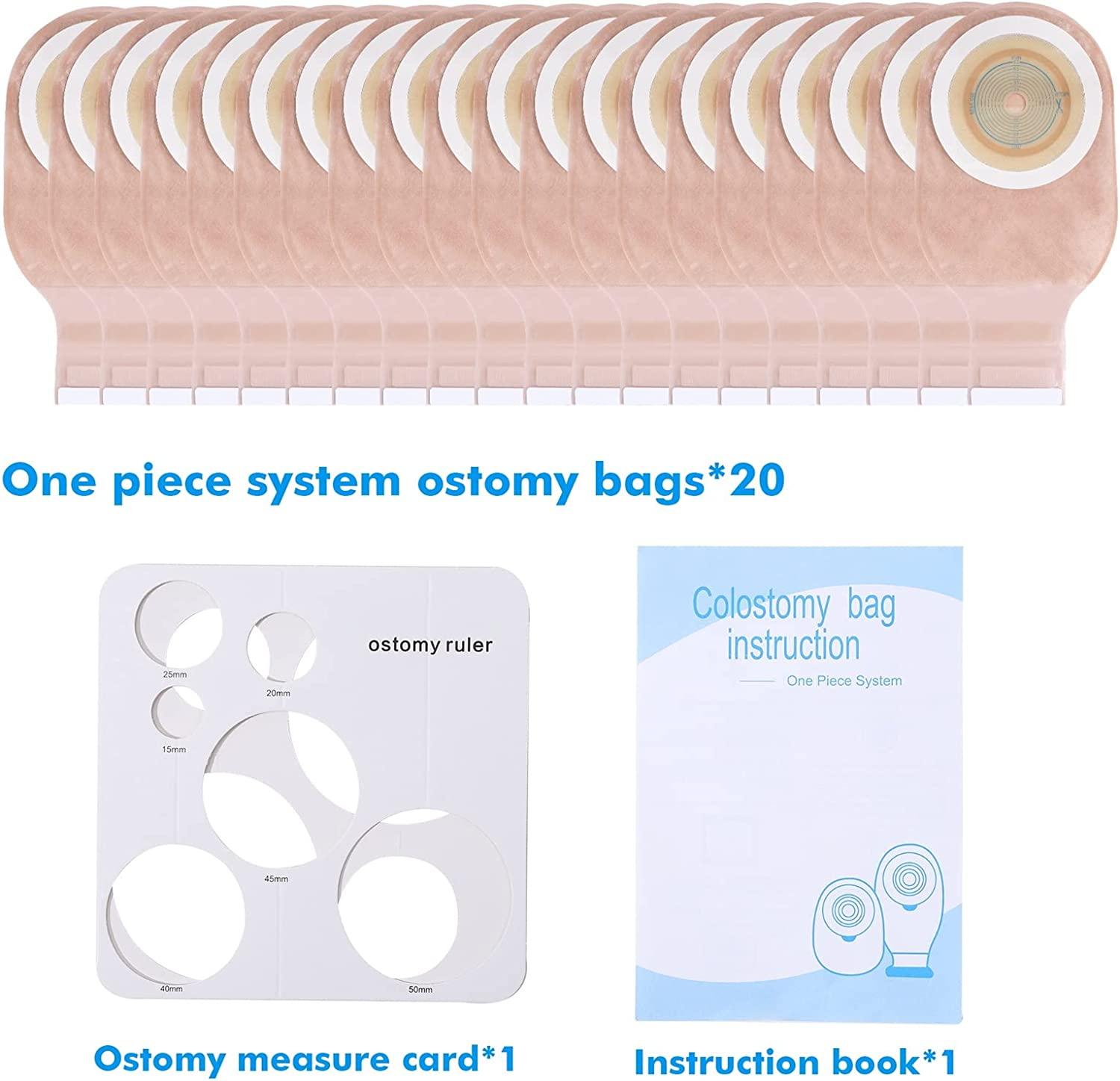 HomeBake Colostomy Bags, OnePiece Ostomy Bags for Colostomy Ileostomy