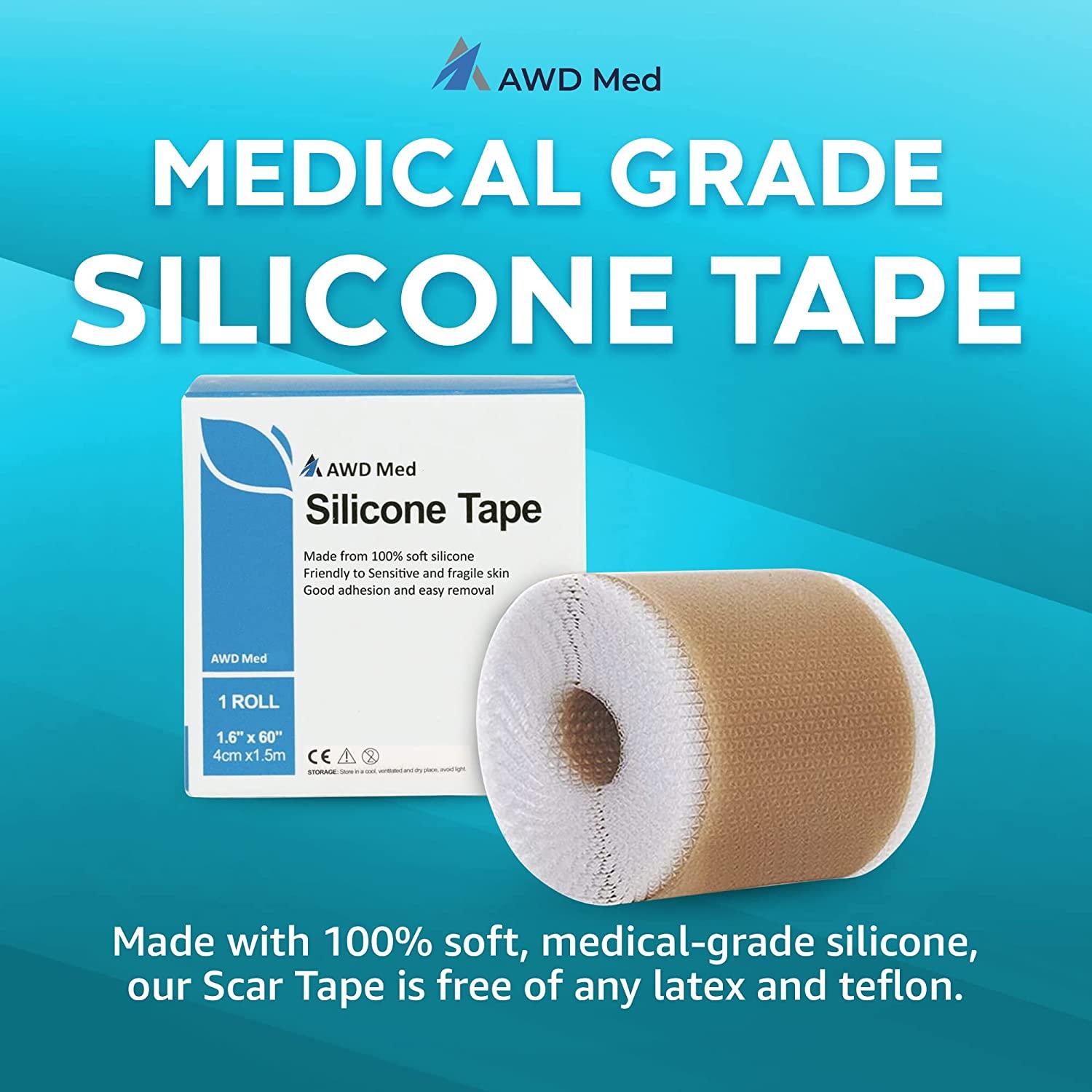 AWD Medical Silicone Scar Sheets Soft Silicone Scar Tape for Scar