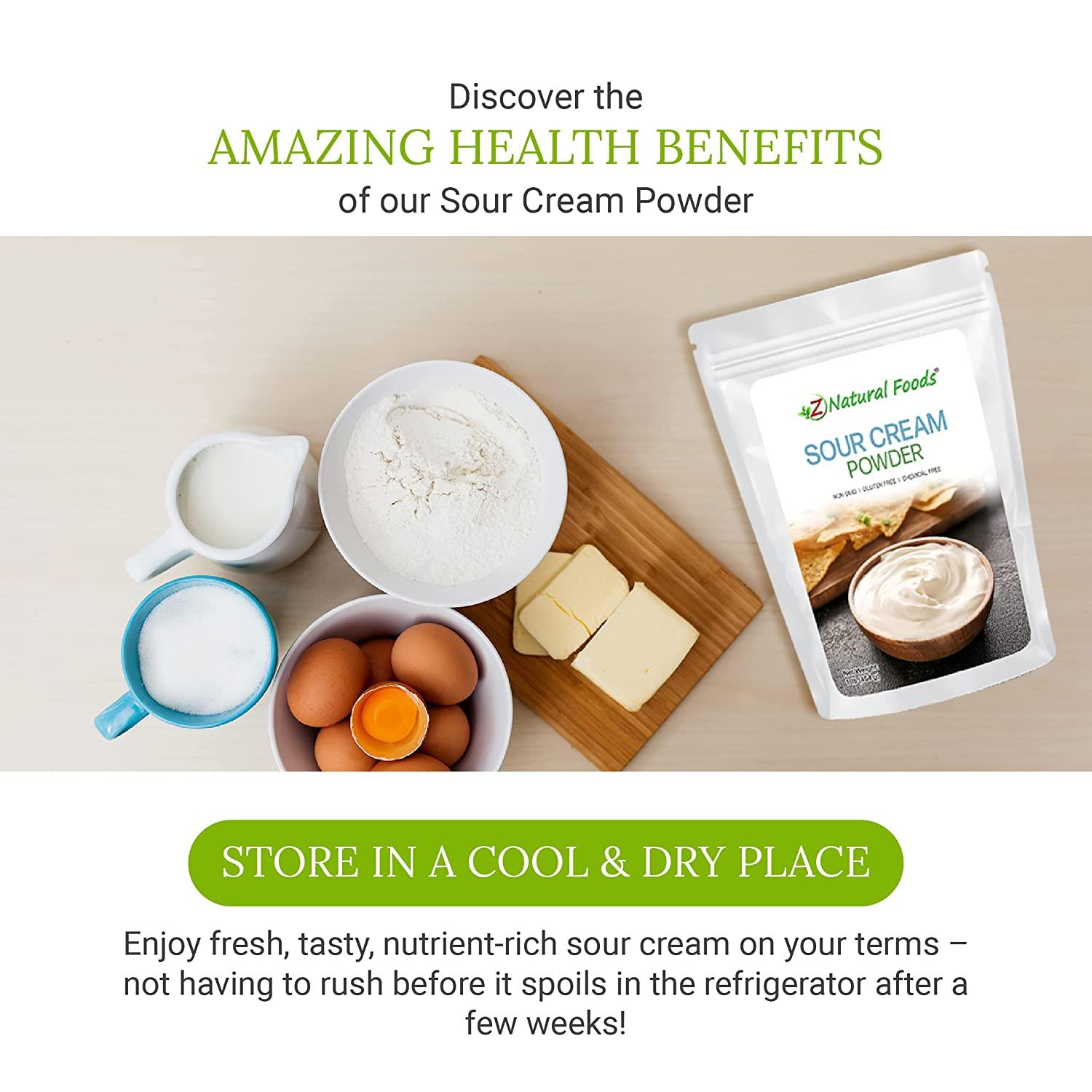 Z Natural Foods Sour Cream Powder, Shelf Stable Sour Cream Powder from
