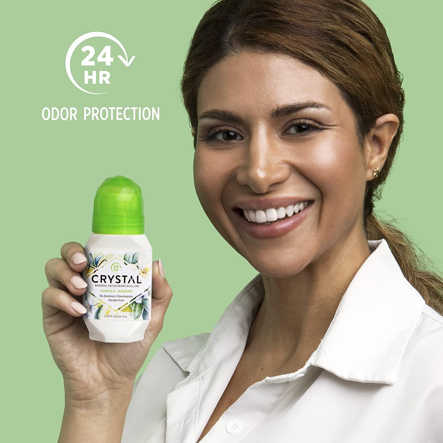 Crystal Body Deodorant Natural Deodorant RollOn Vanilla Jasmine 2.25
