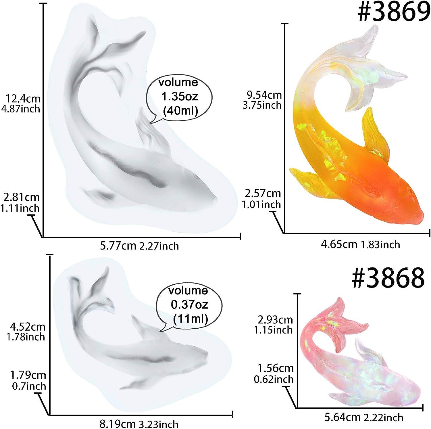 3D Goldfish Silicone Mold DIY Fishing Bait Koi Fish Epoxy Resin Pendant  Jewelry Making Clay Plaster Crafts Mould