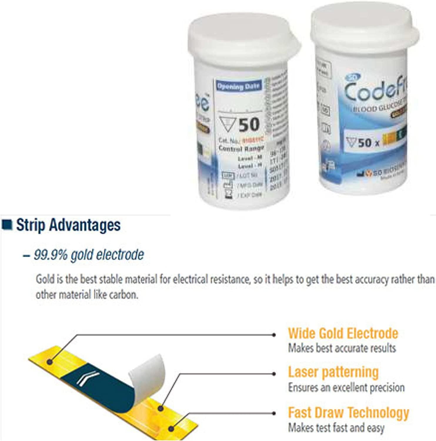 SD Codefree Blood Glucose Test Strips Accurate Testing