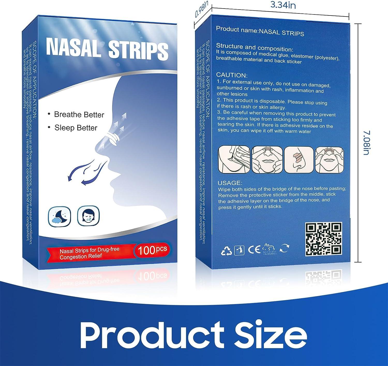 Nasal Strips for Snoring Nose Strips for Sleeping Breathing Strips for