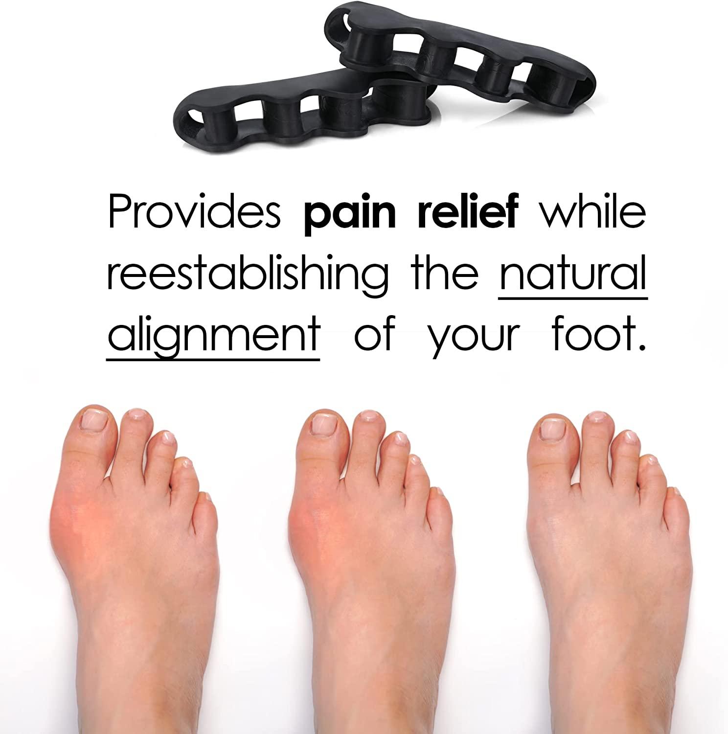 PrimalStep Toe Separators to Correct Foot and Bunion Pain, Plantar