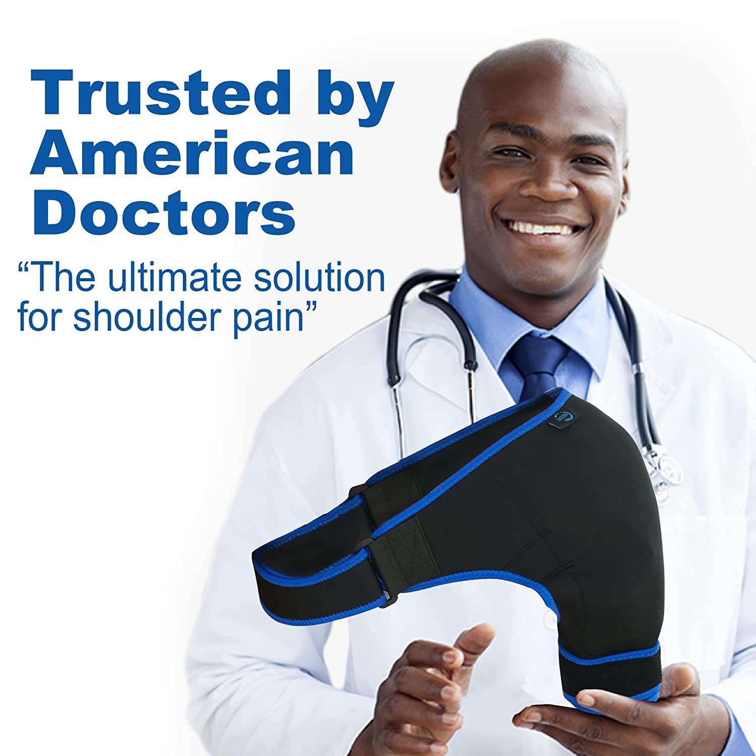 KKOOMI Shoulder Brace with Gel Ice Pack for Rotator Cuff Pain Relief