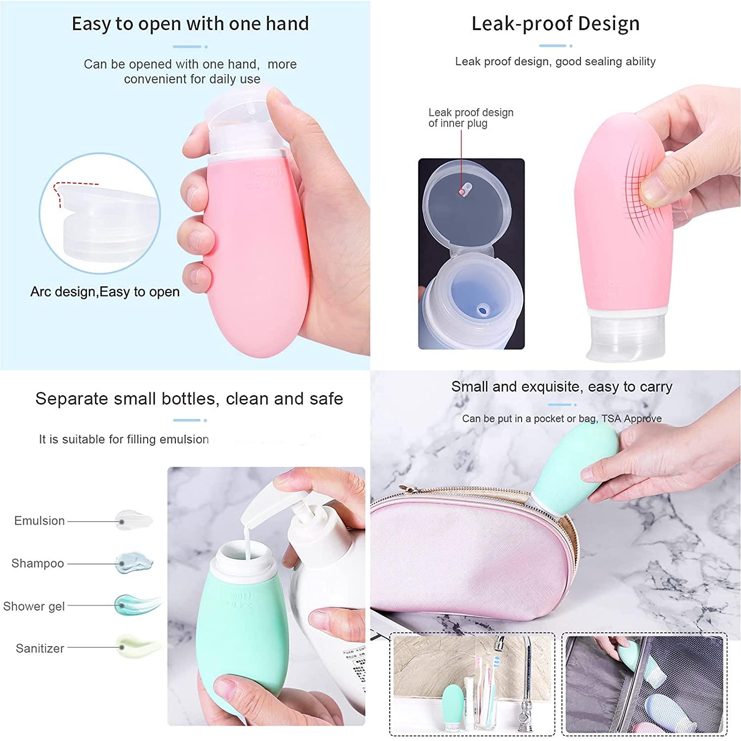 Lot De 17 Bouteilles De Voyage En Silicone Approuvées - Récipients