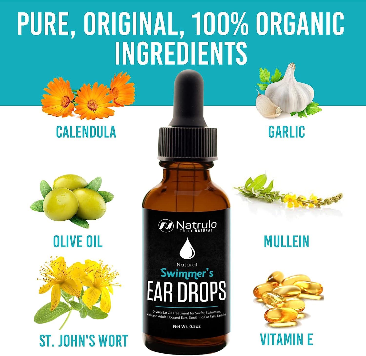 Natural Ear Drops for Swimmers Ear, Allergy Relief, Itching Swimmers